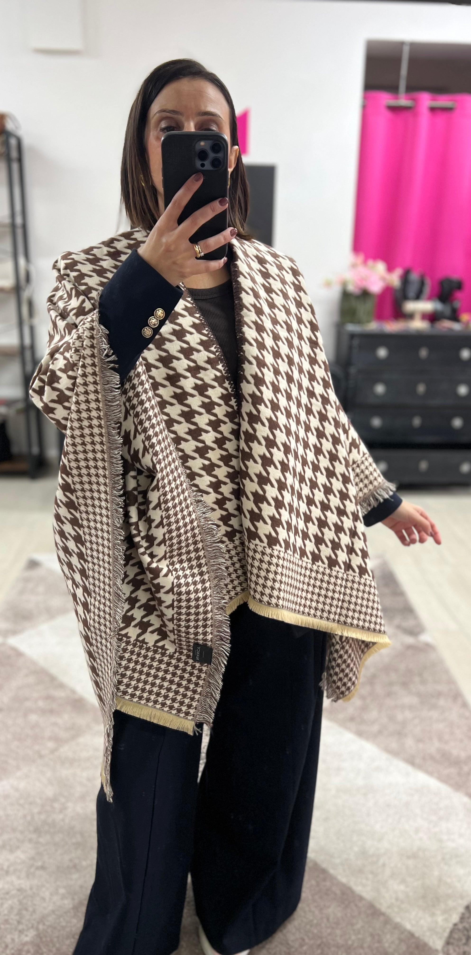 Mantella pied de poule testa di moro e panna