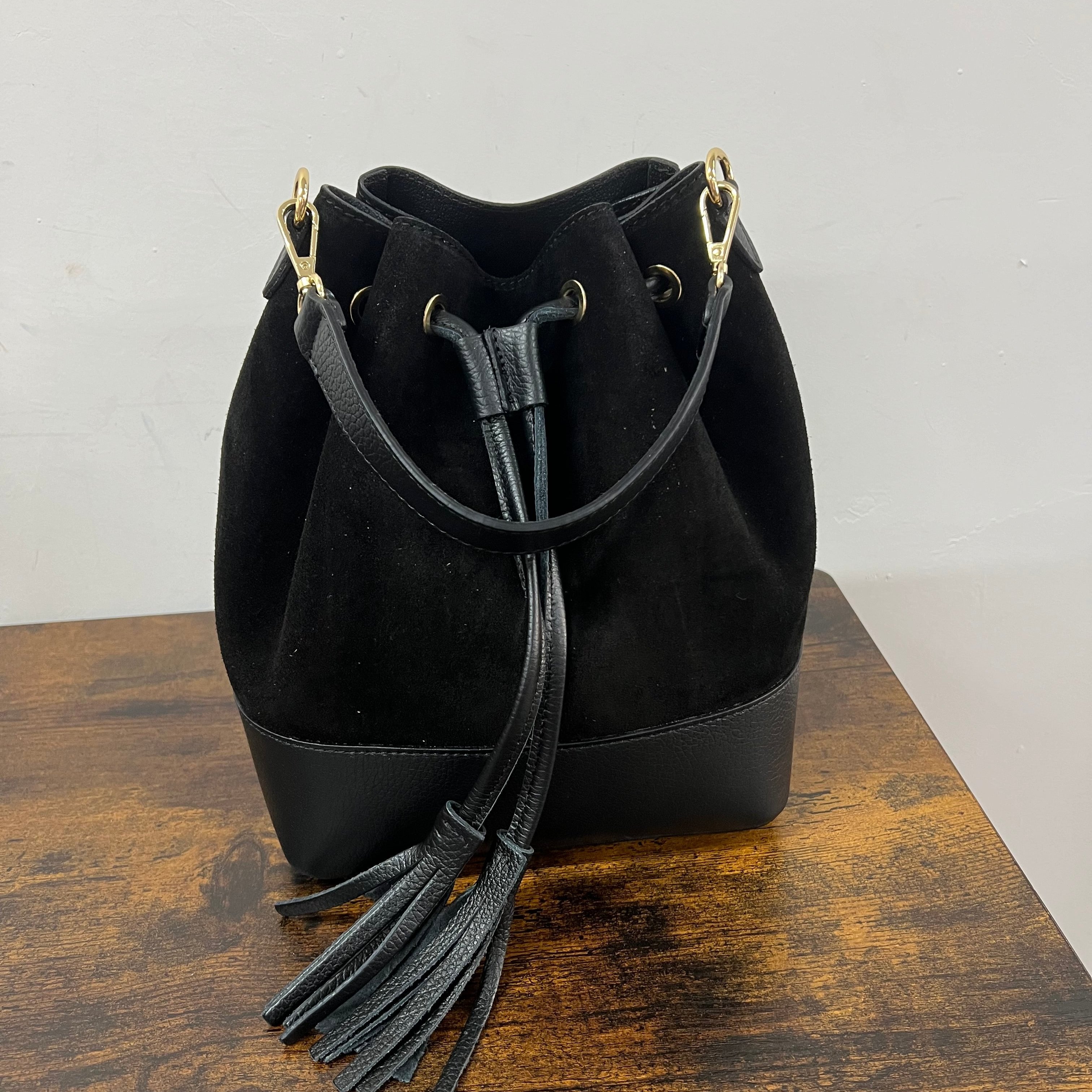 Sacchetto frange maxi z scam nero