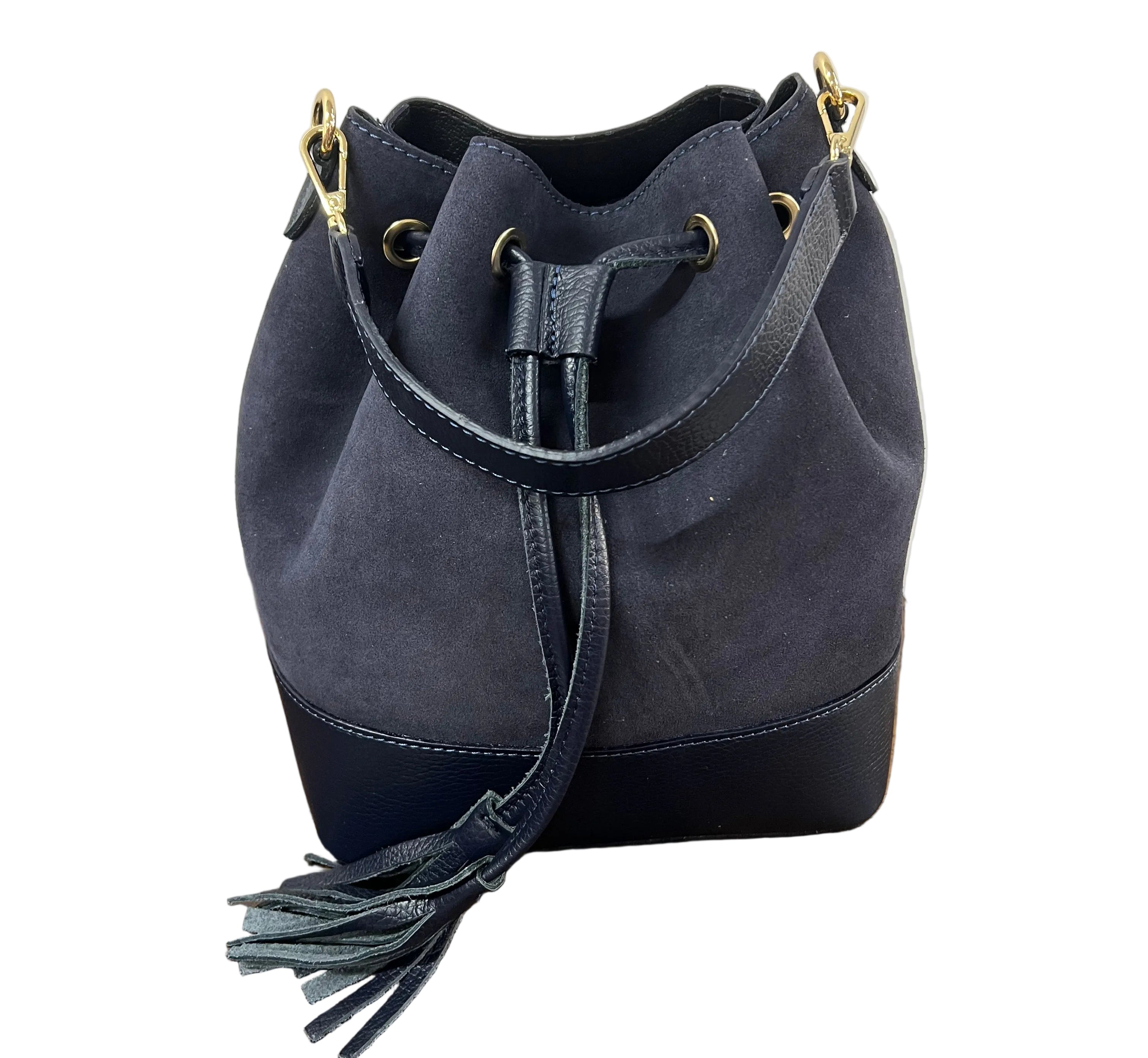 Sacchetto frange maxi z scam blu navy