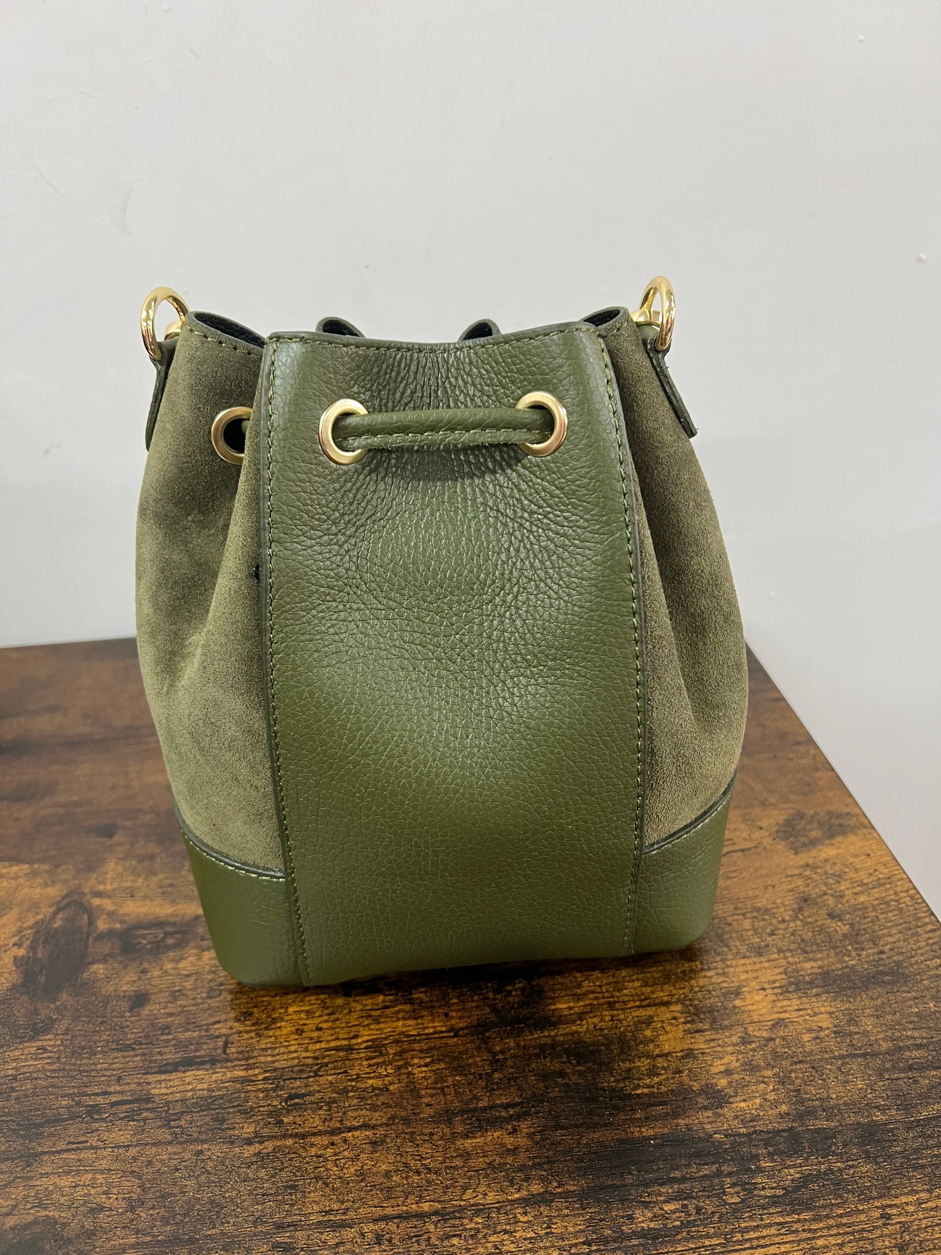 Sacchetto frange mini z scam verde militare