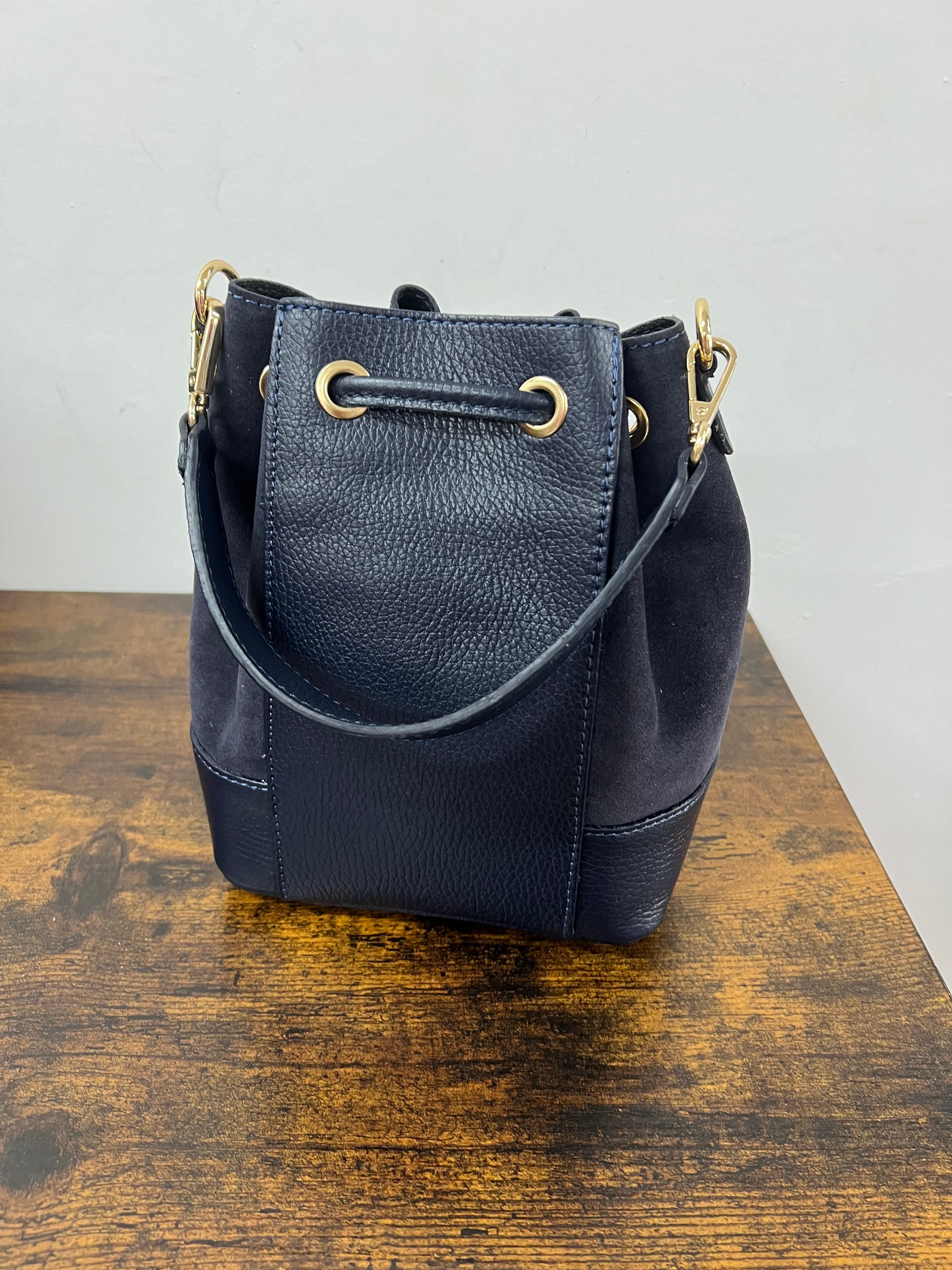 Sacchetto frange mini z scam blu navy