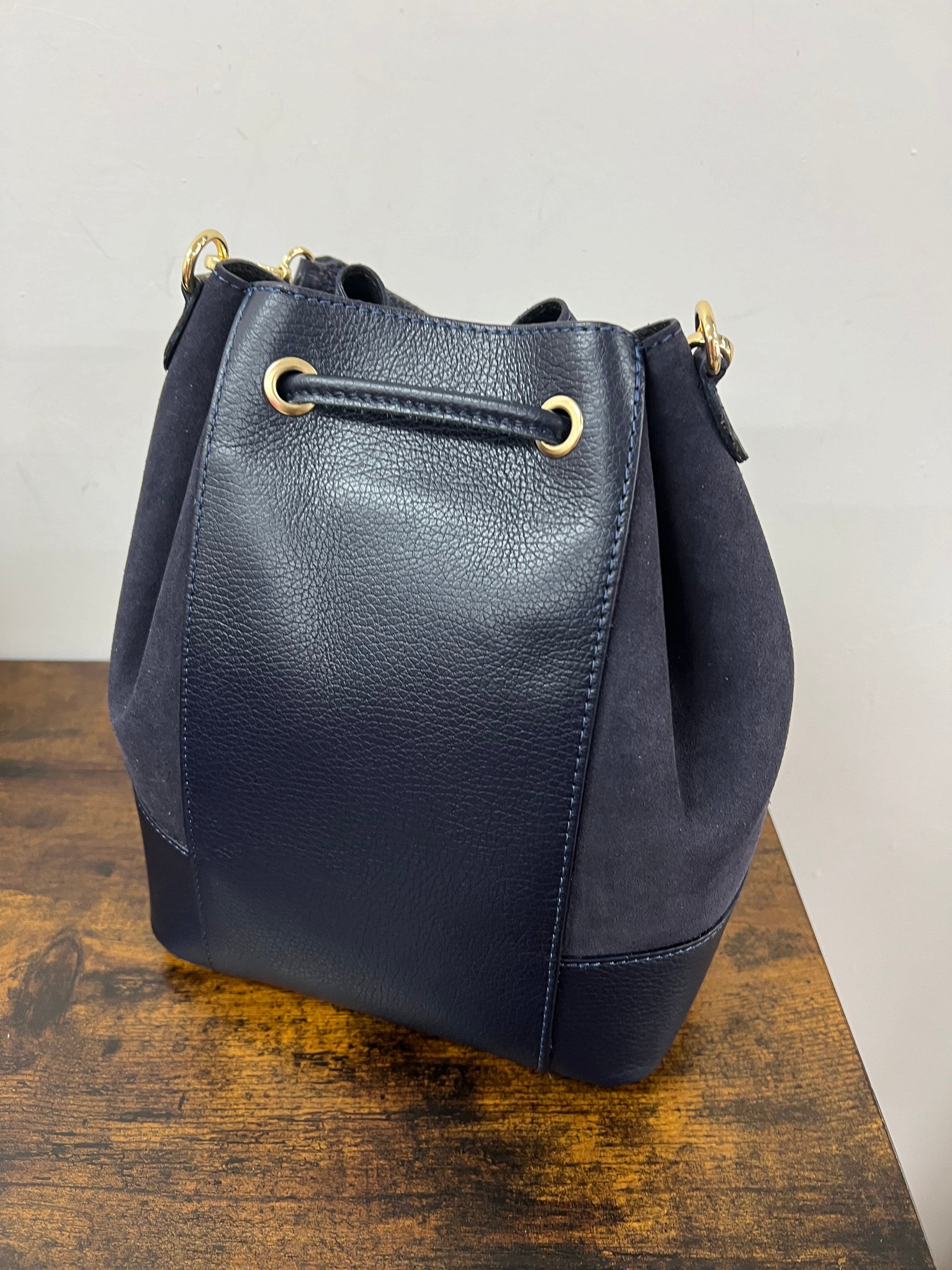 Sacchetto frange maxi z scam blu navy