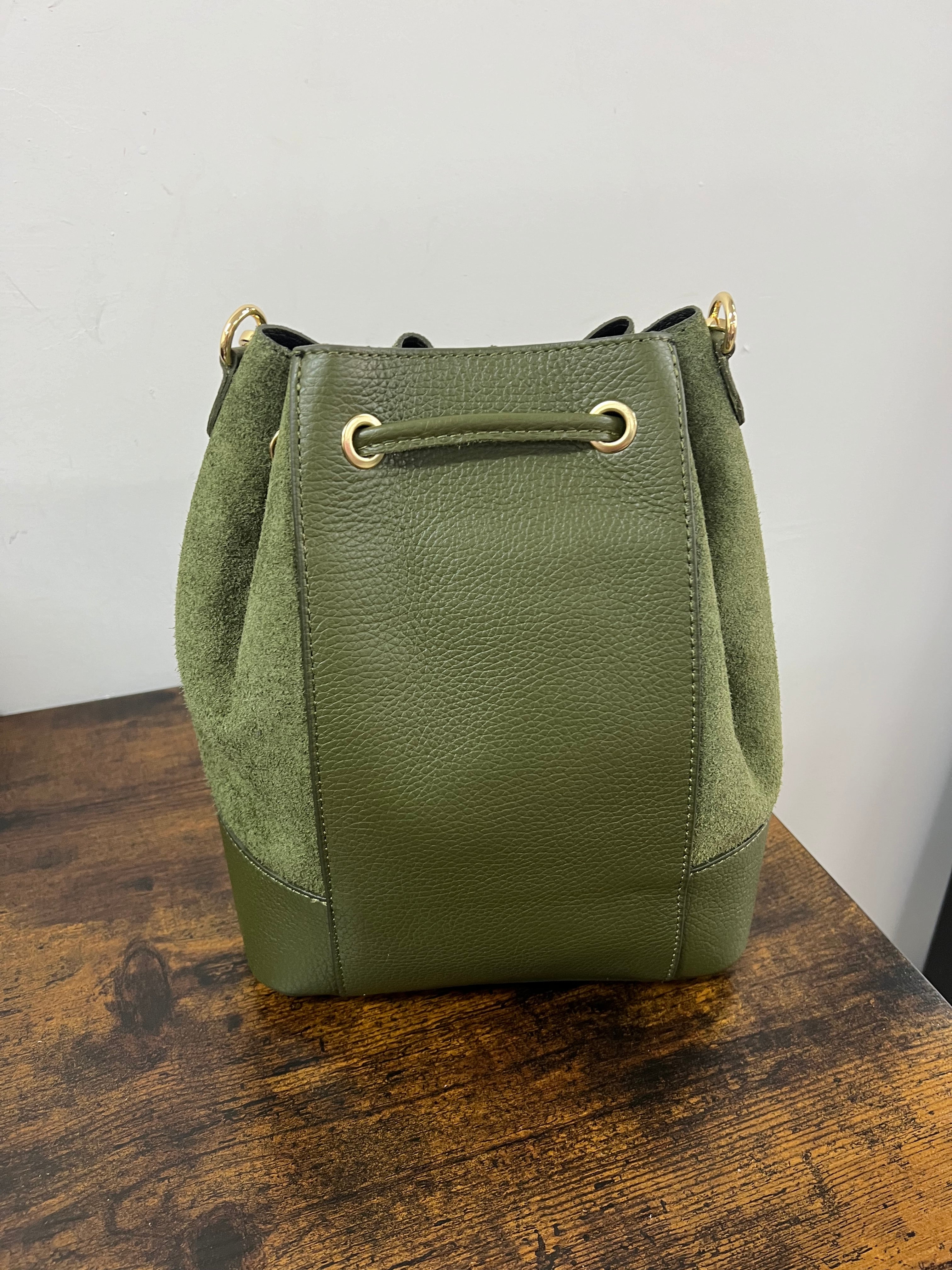 Sacchetto frange maxi z scam verde militare