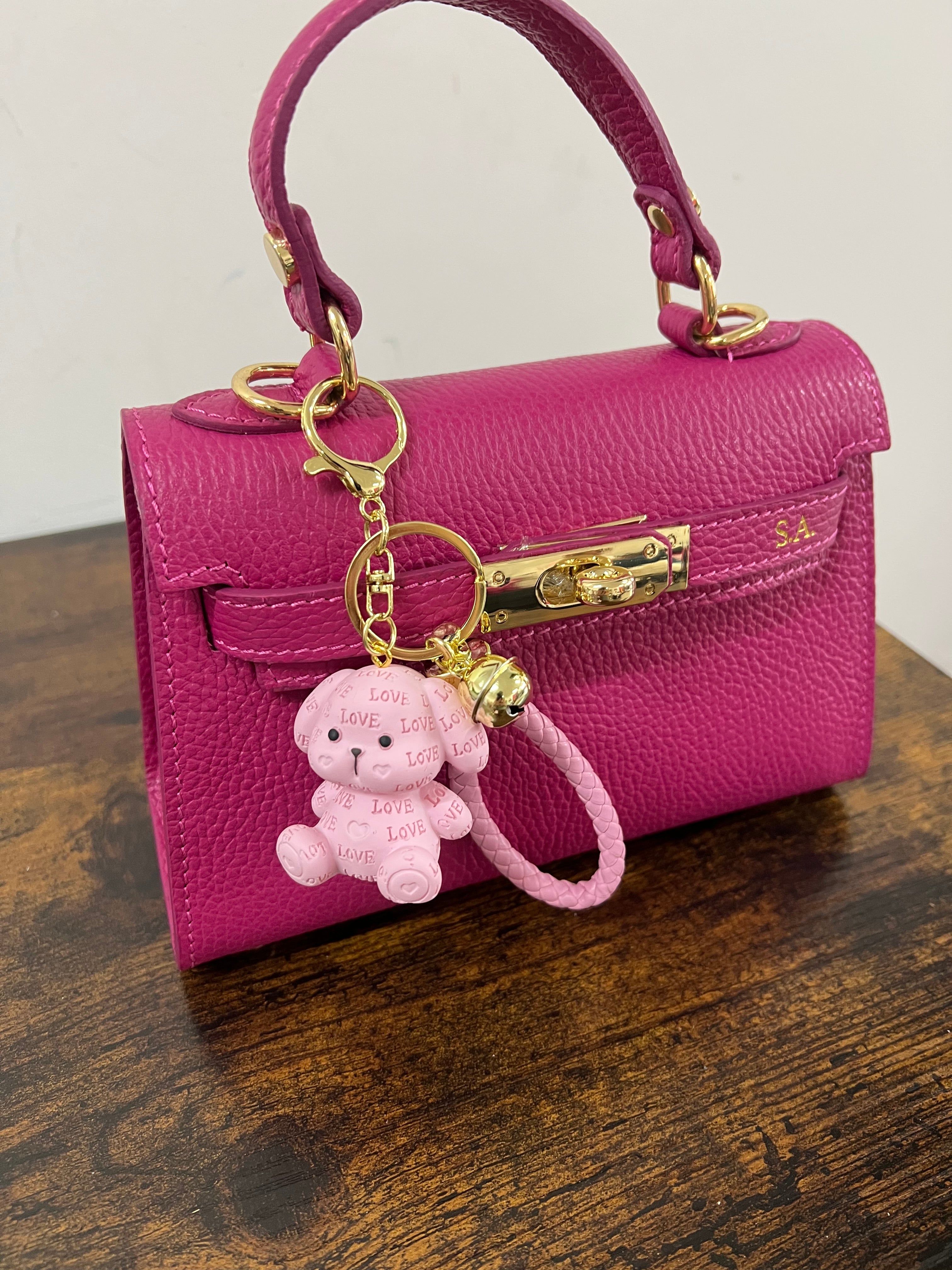 Portachiavi coniglietto resina pink