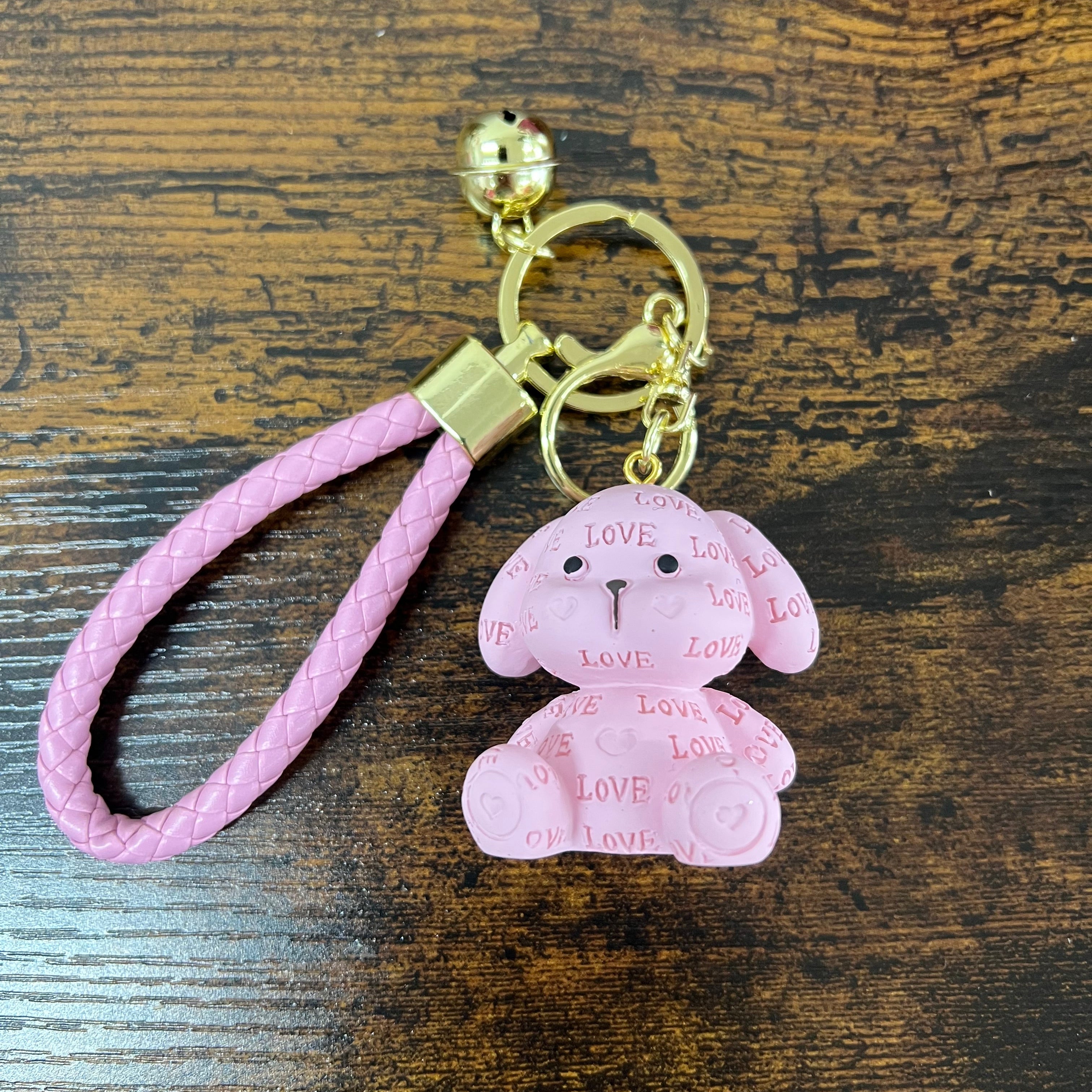 Portachiavi coniglietto resina pink