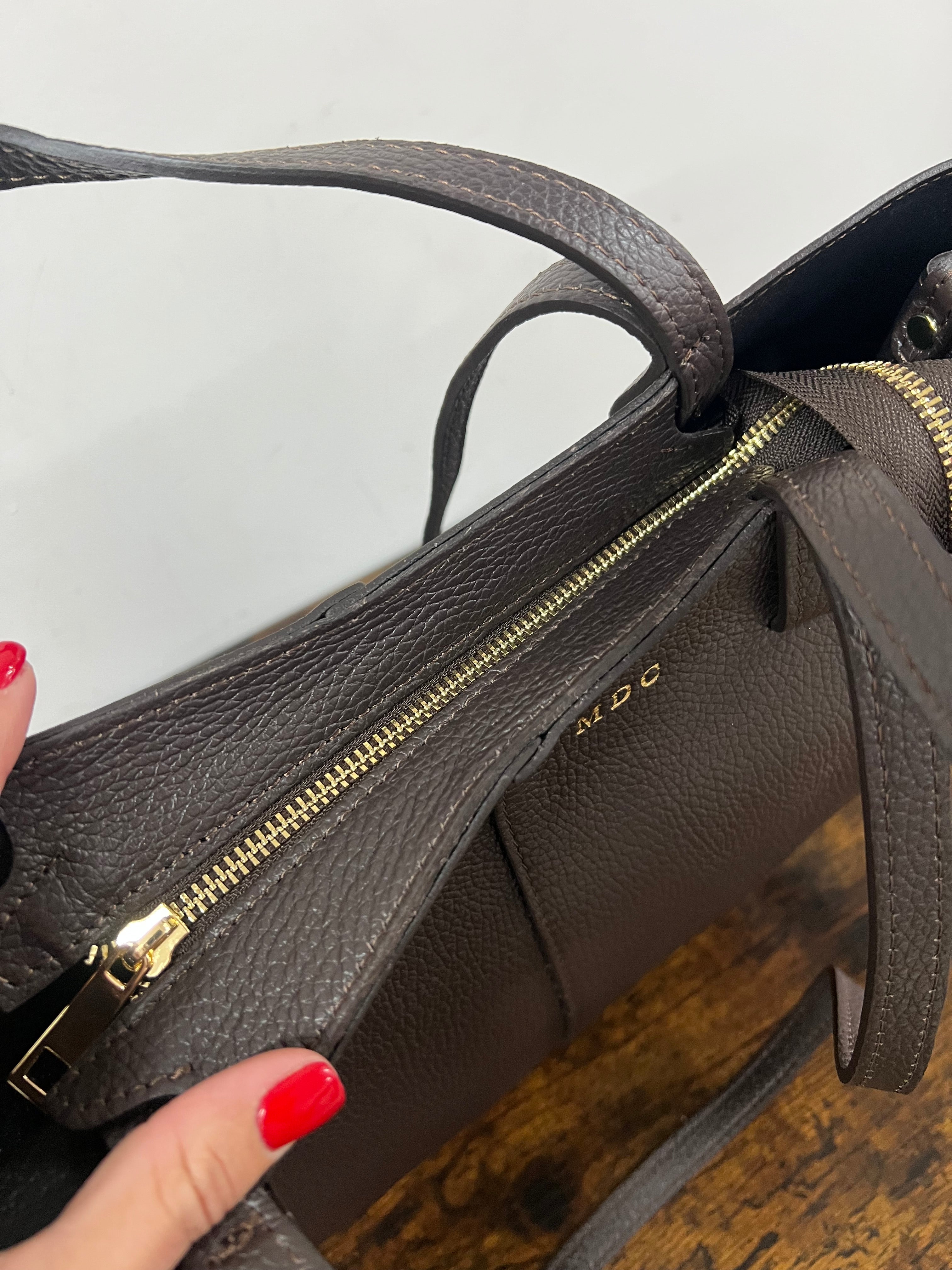 Lili shopper bag with dark brown head