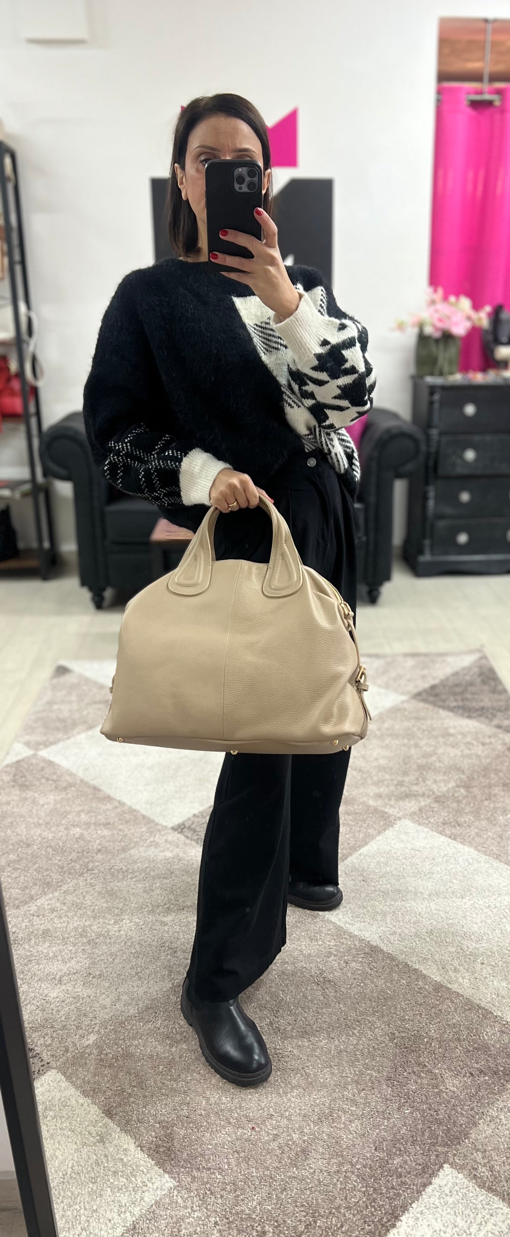 Cassandra dove gray tote bag