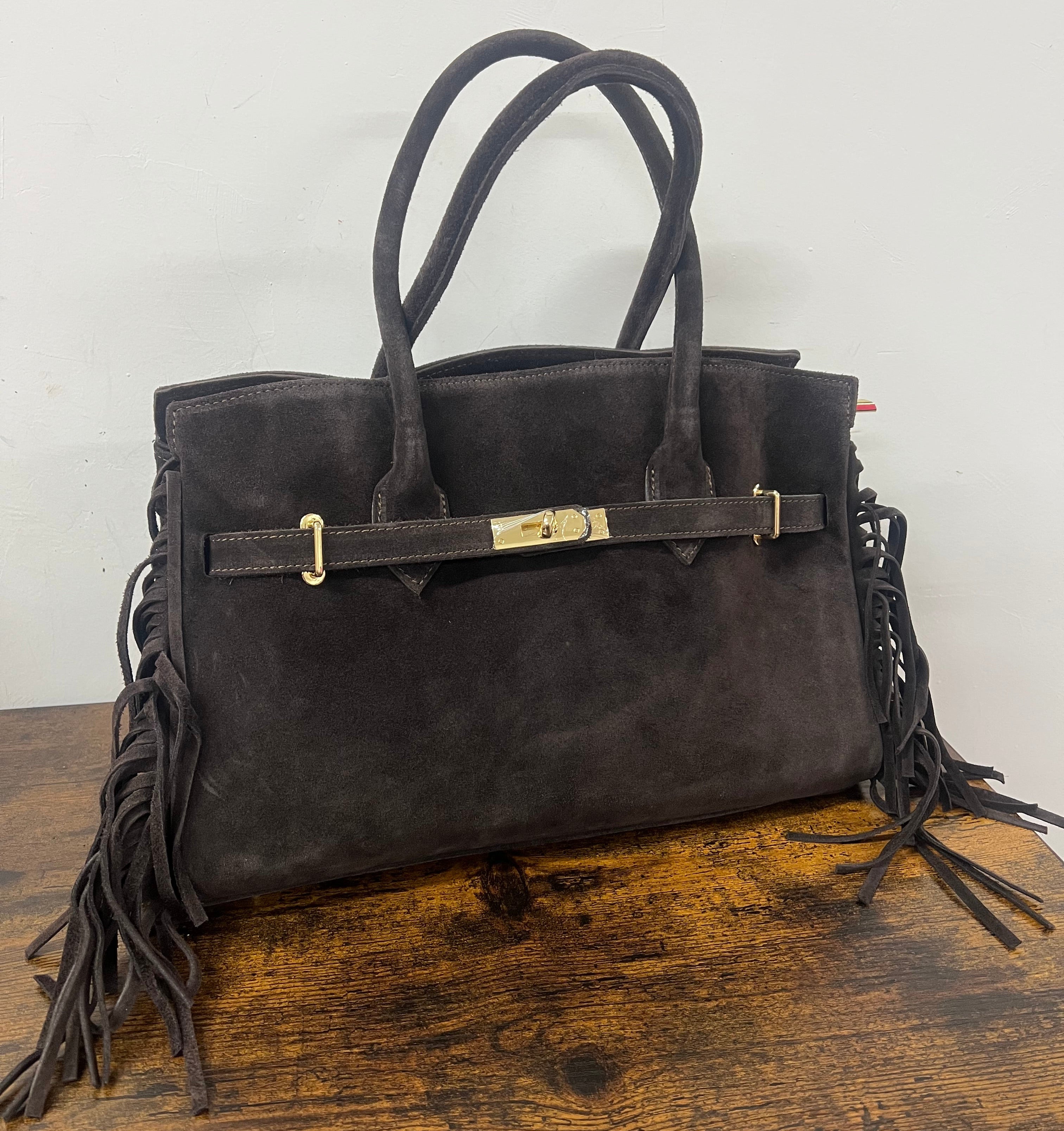 Shopper horse suede testa di moro