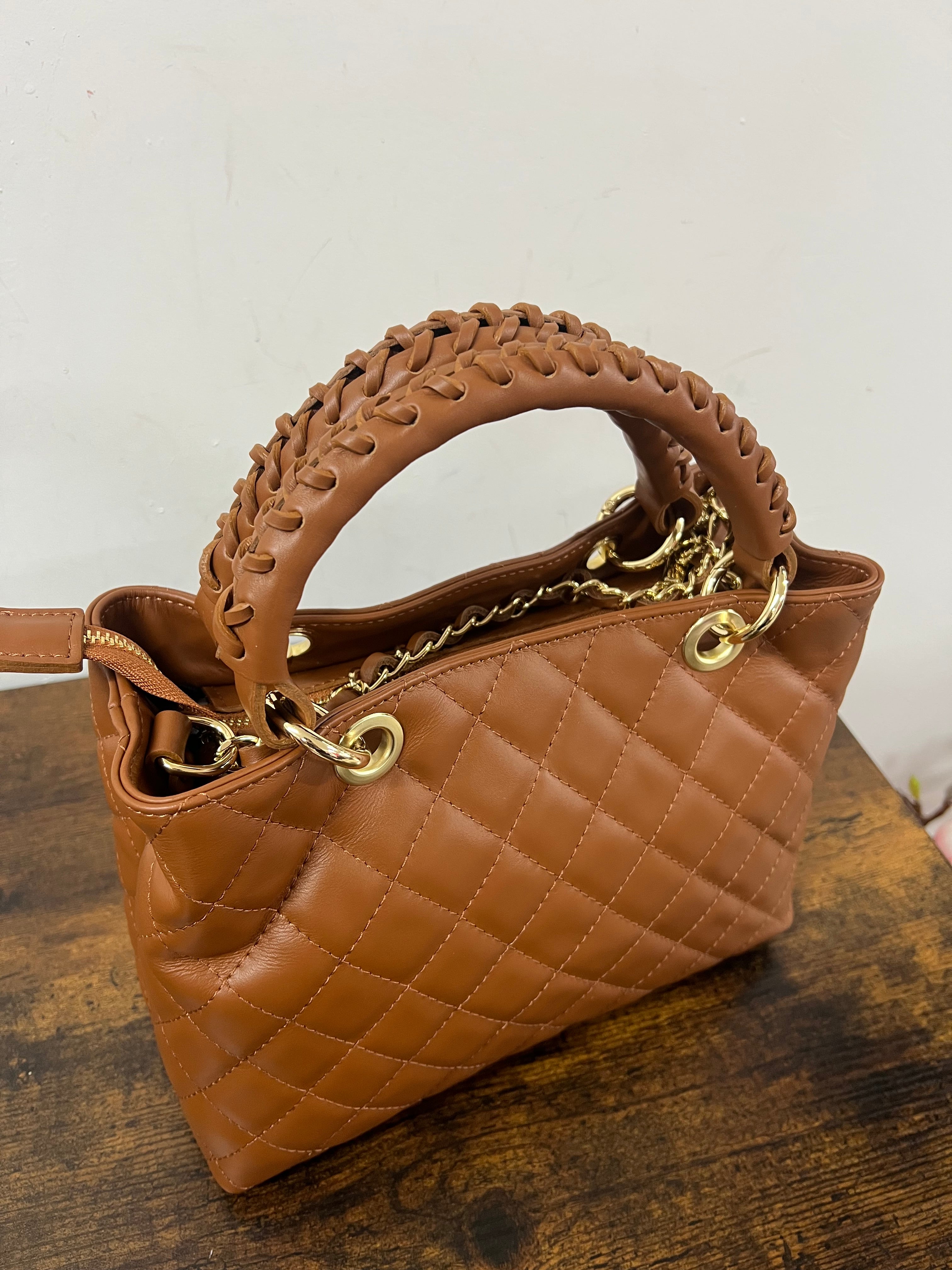 Lively leather midi