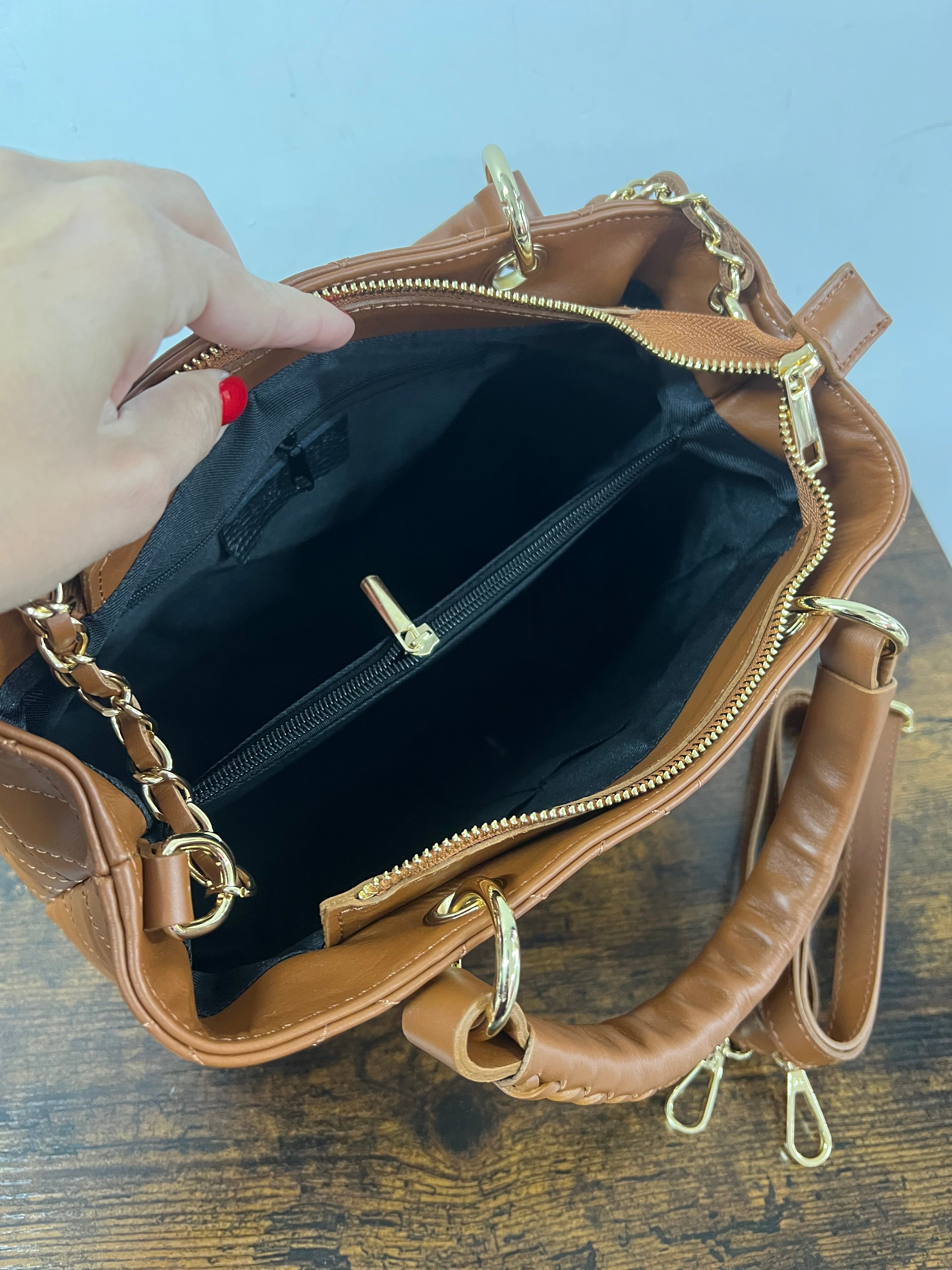 Lively leather midi