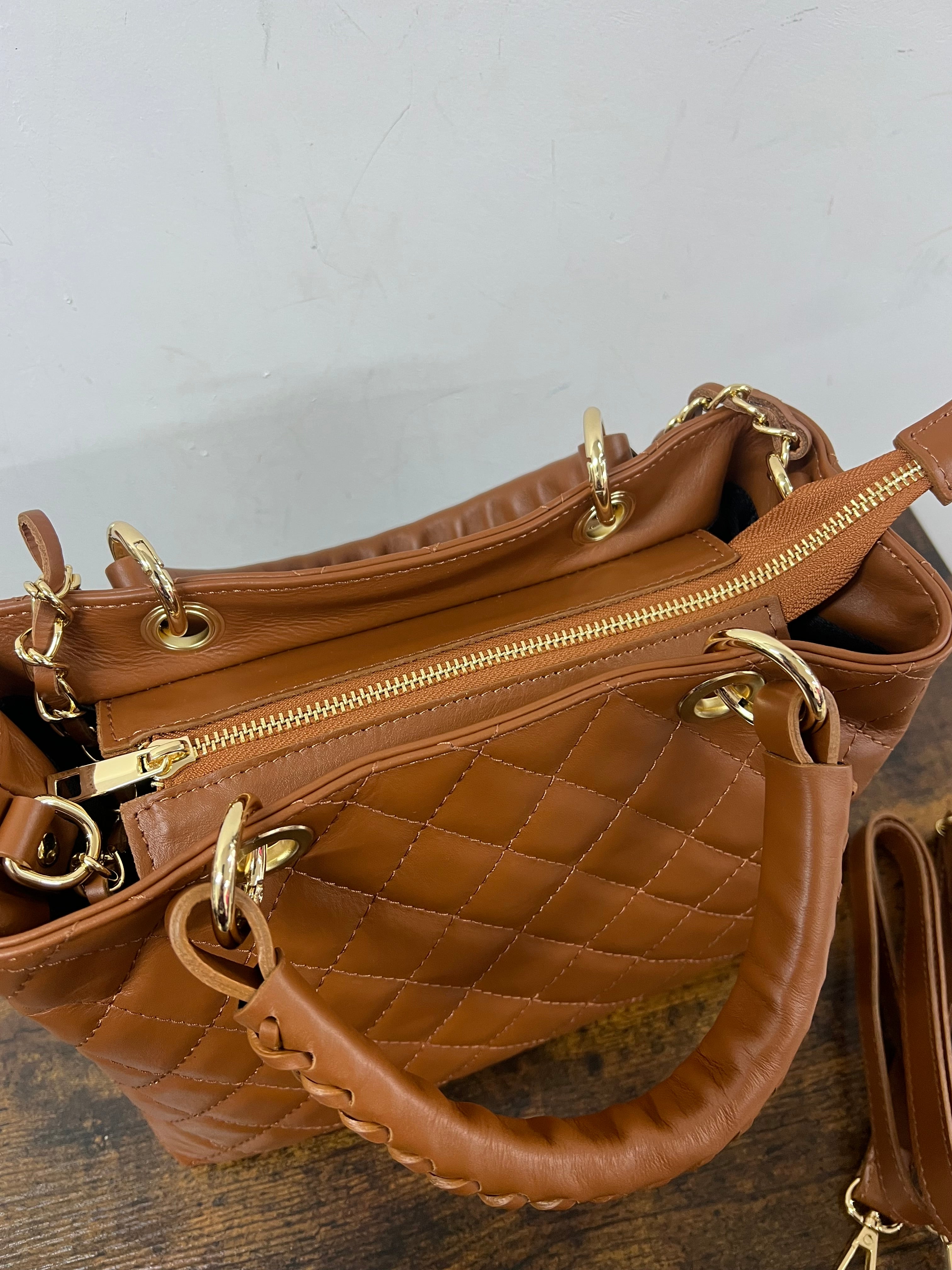 Lively leather midi