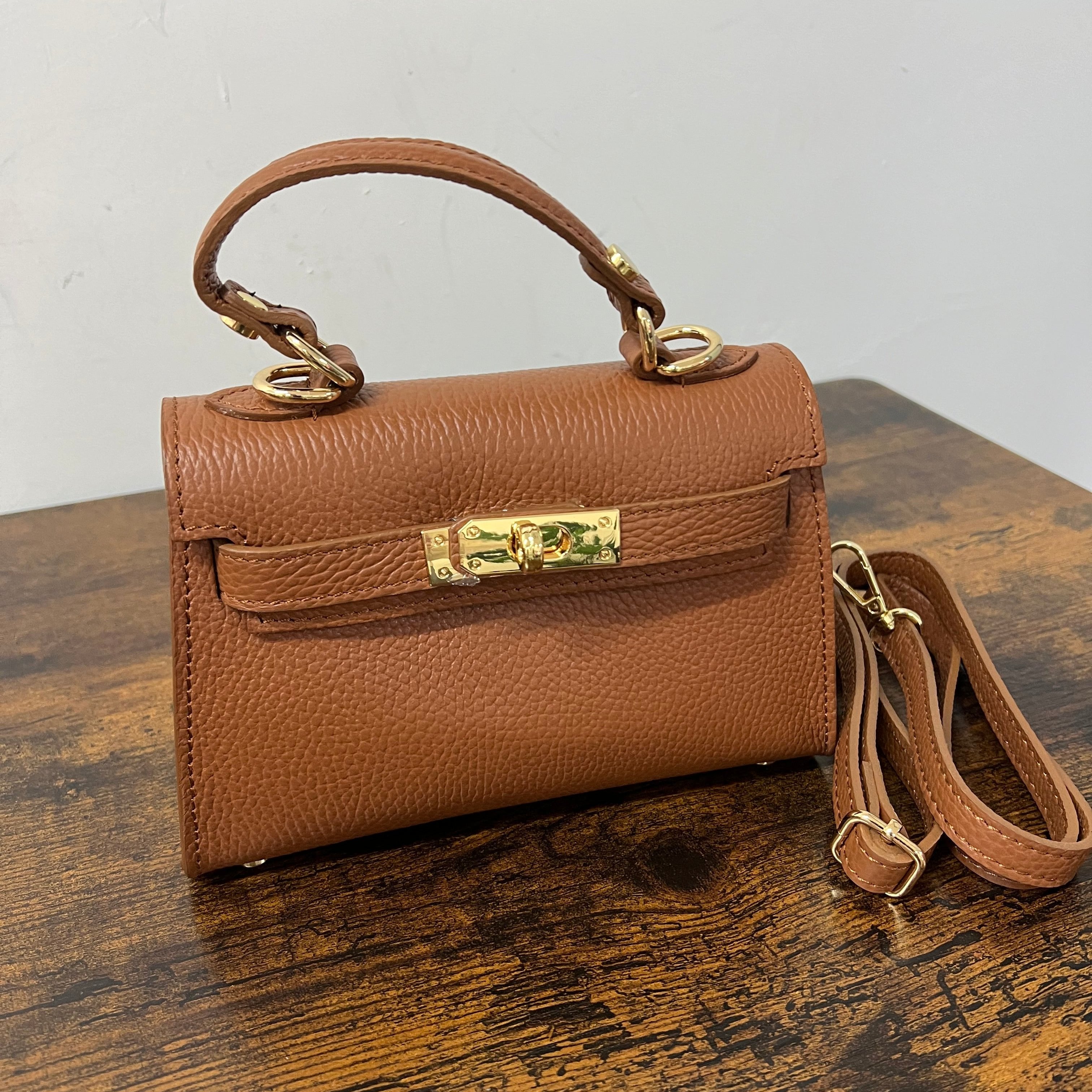 Kellie pocket cuoio scuro