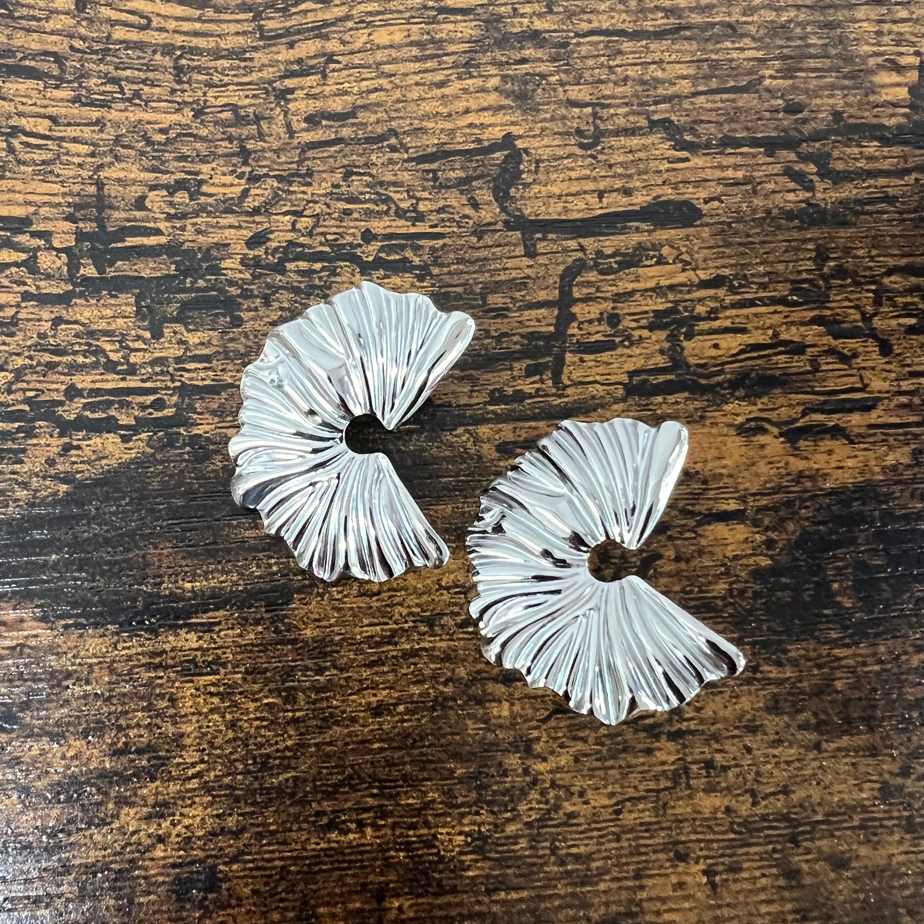 Orecchini anew ventaglio argentato