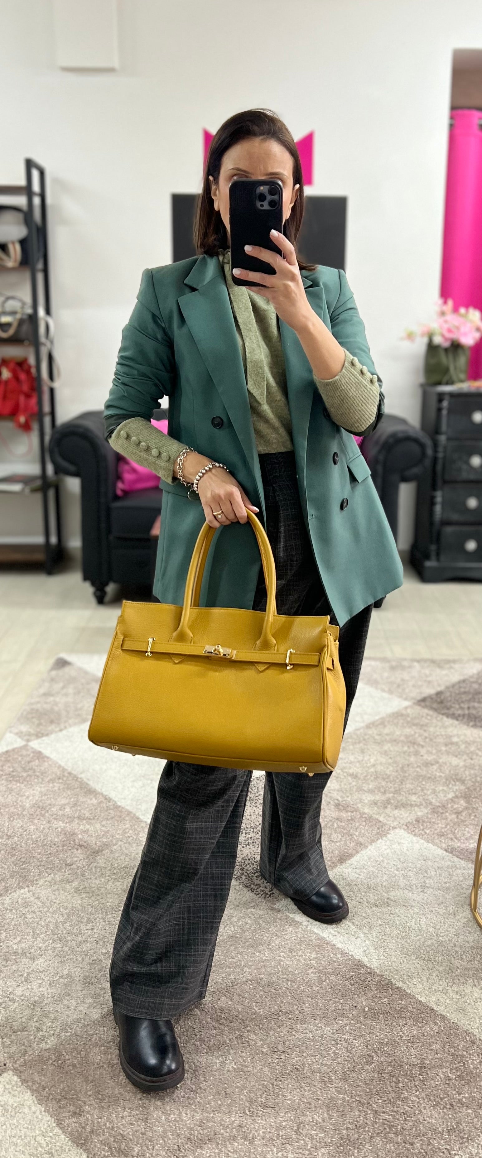 Shopper horse basic senape