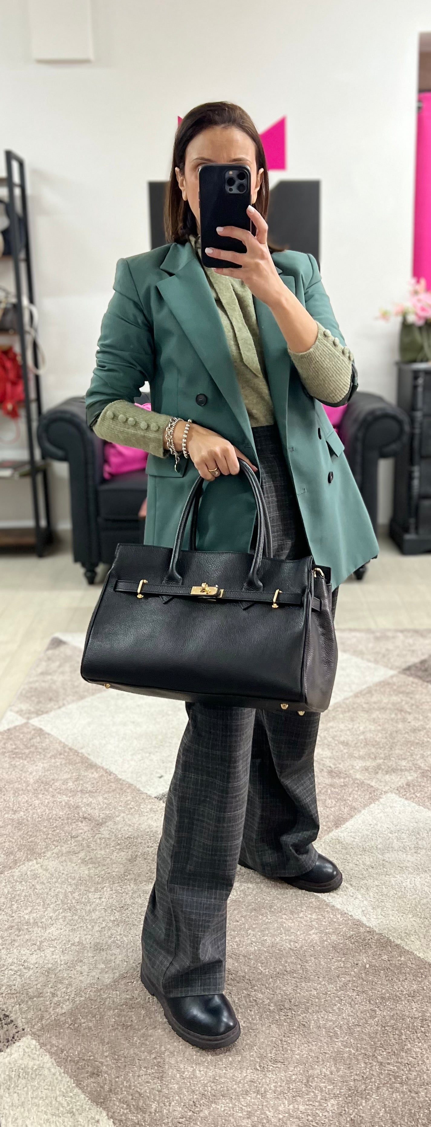 Shopper horse basic nero