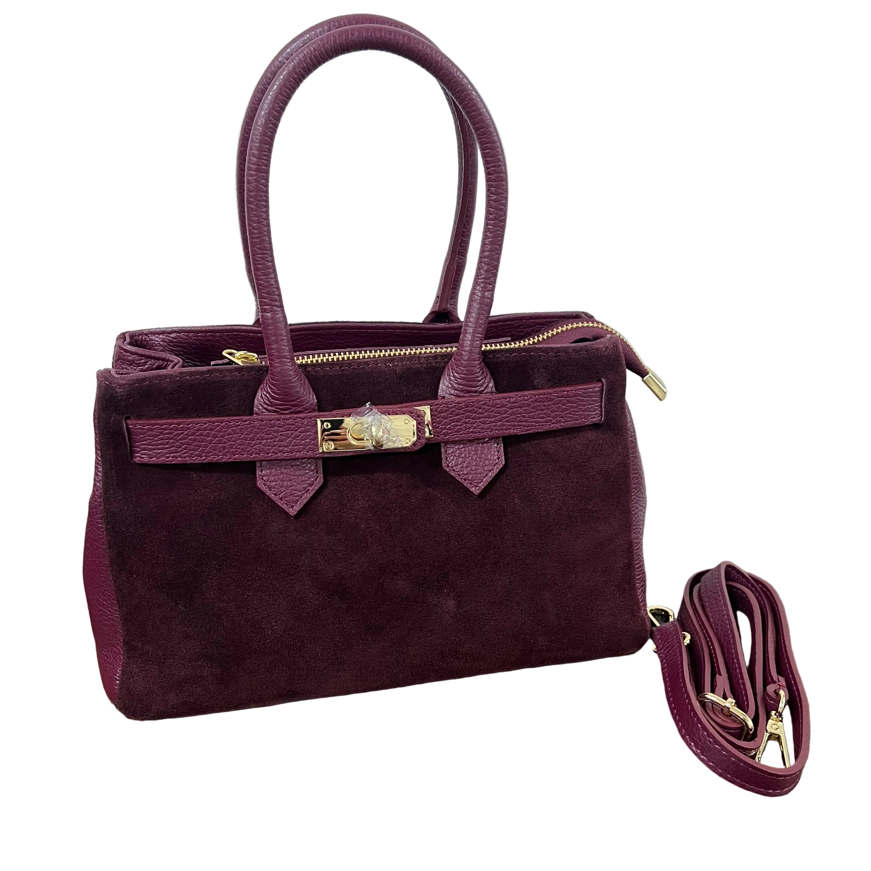 Shpper horse suede mini amaranto