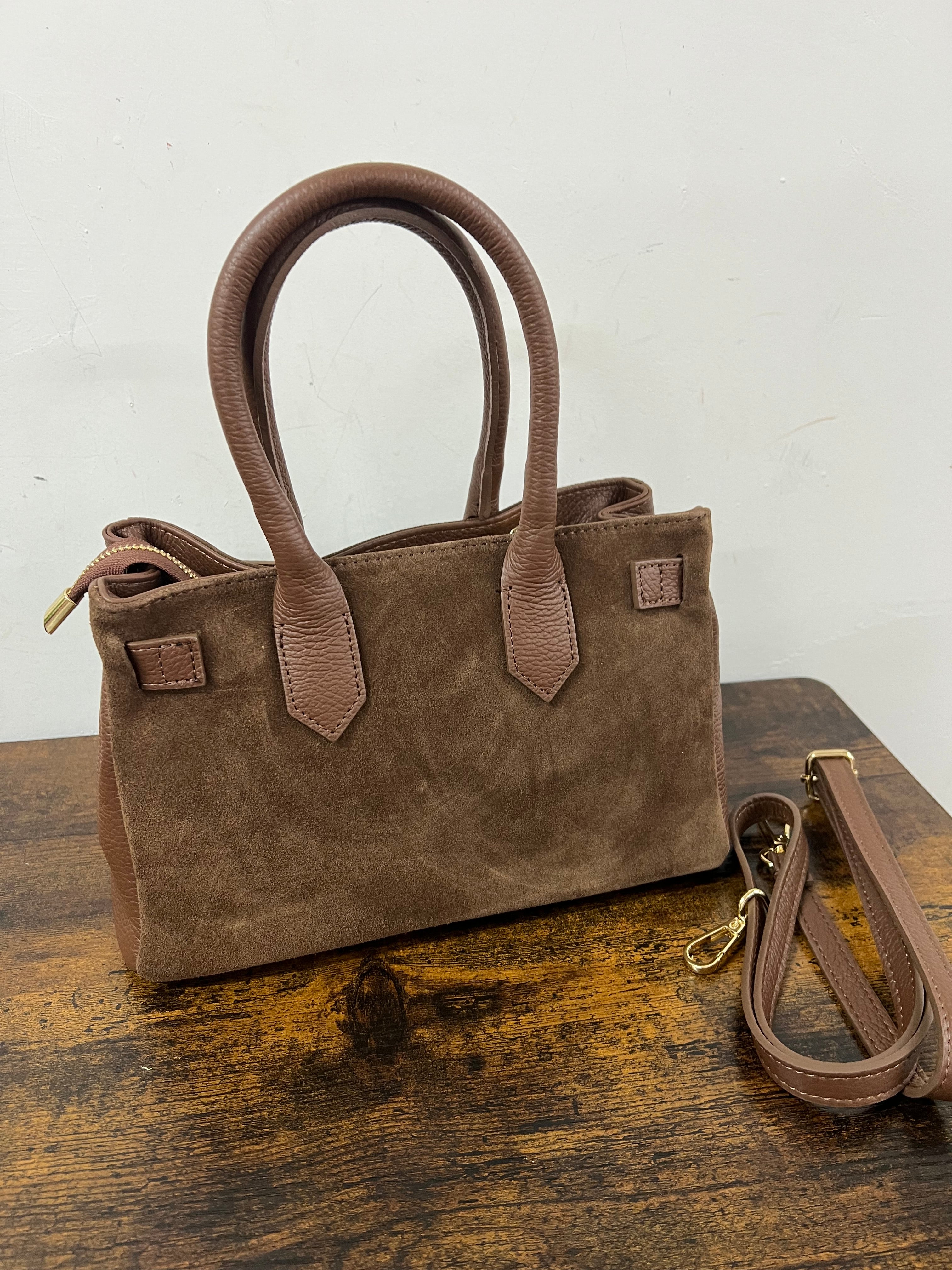 Shopper horse suede mini cioccolato