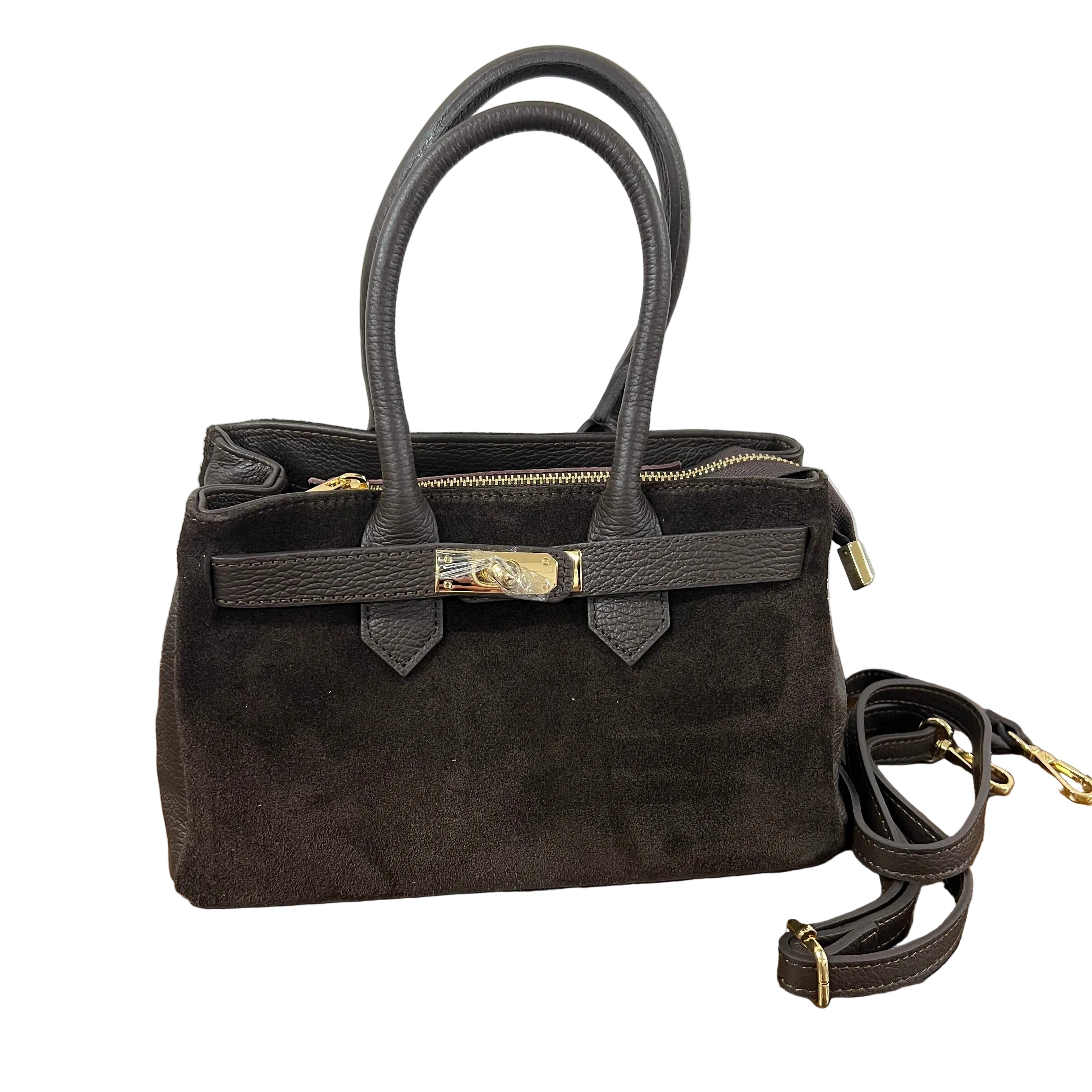 Shopper horse suede mini testa di moro