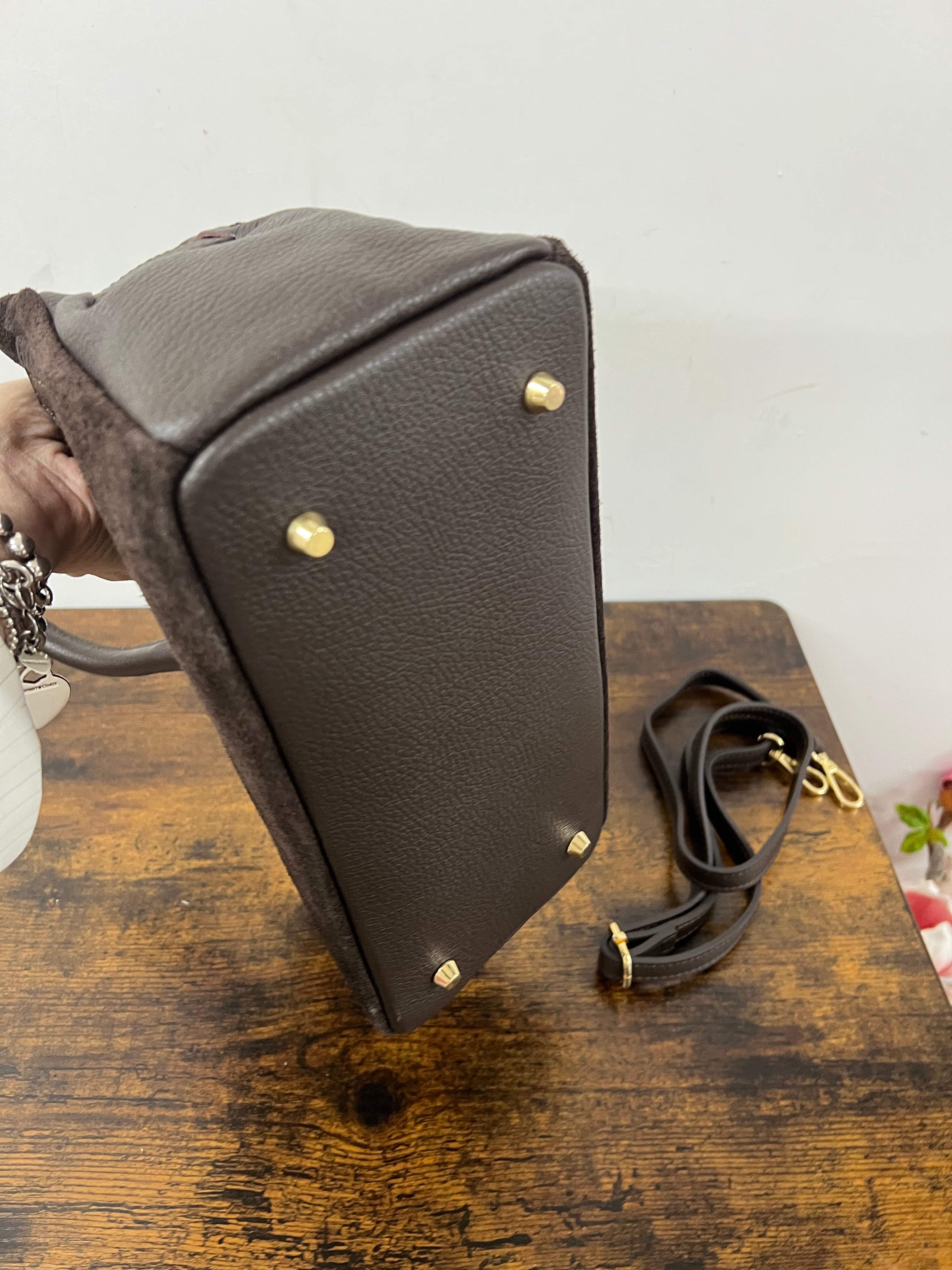 Shopper horse suede mini testa di moro