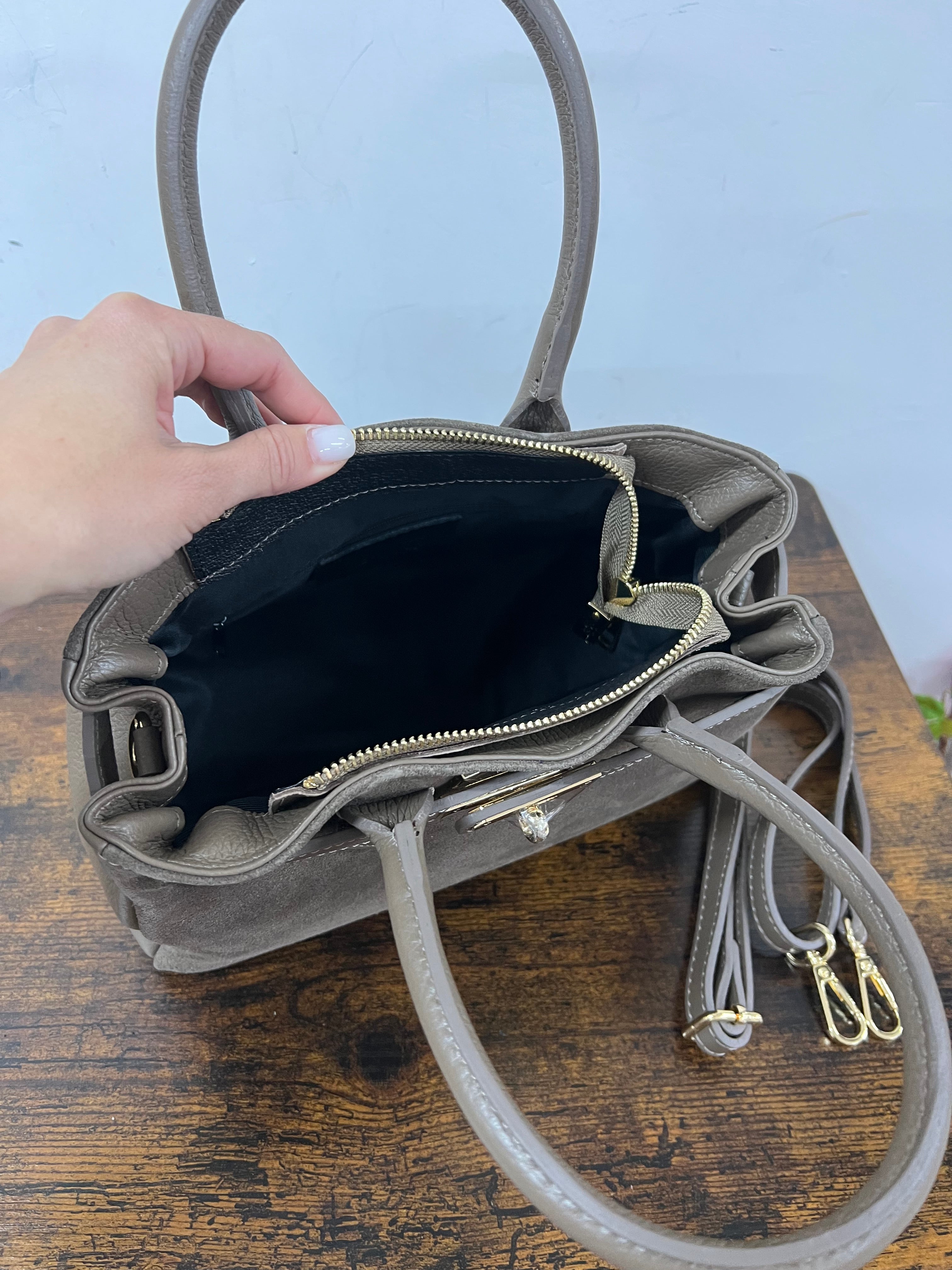 Shopper horse suede mini fango