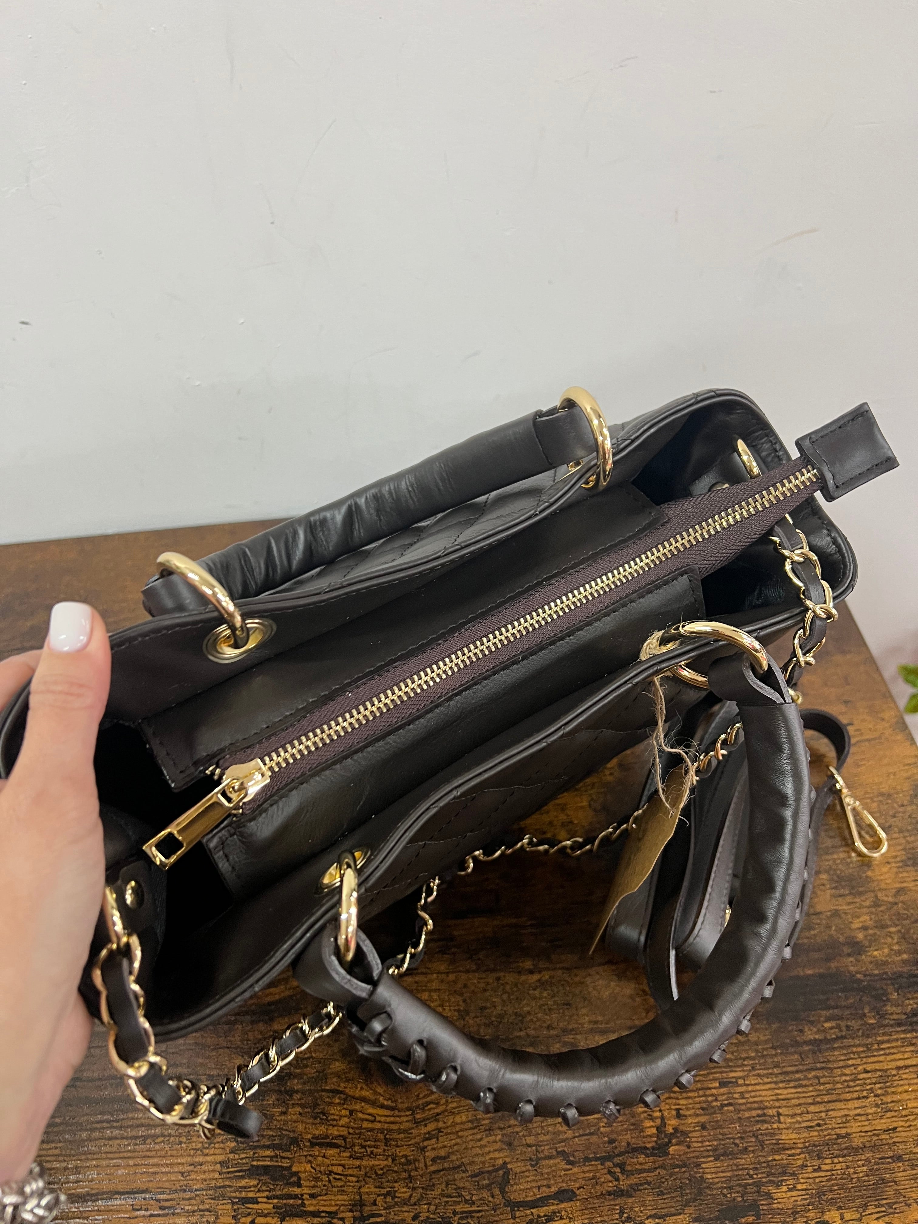 Lively dark brown midi