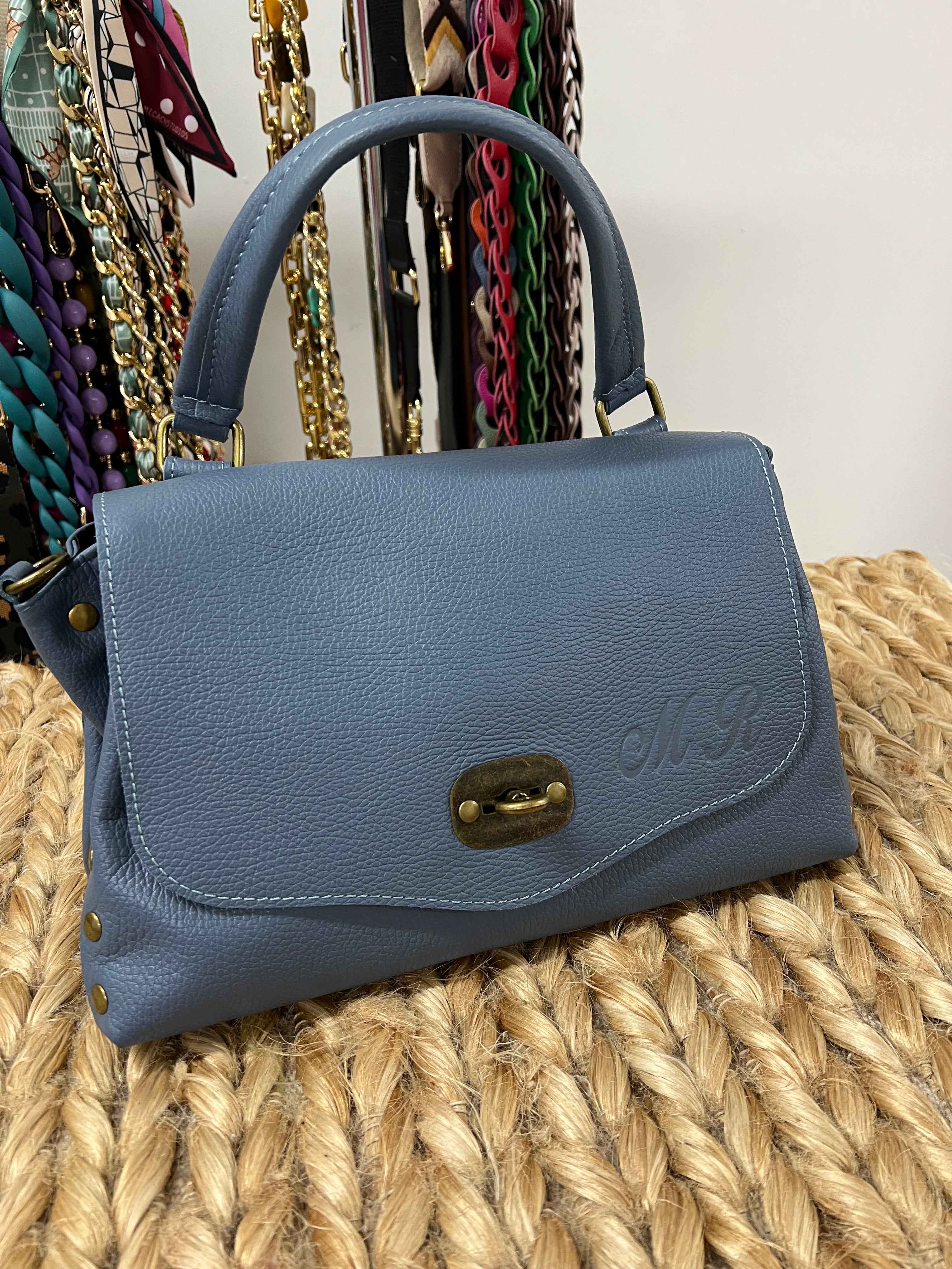 Country bag monocolore maxi amaranto