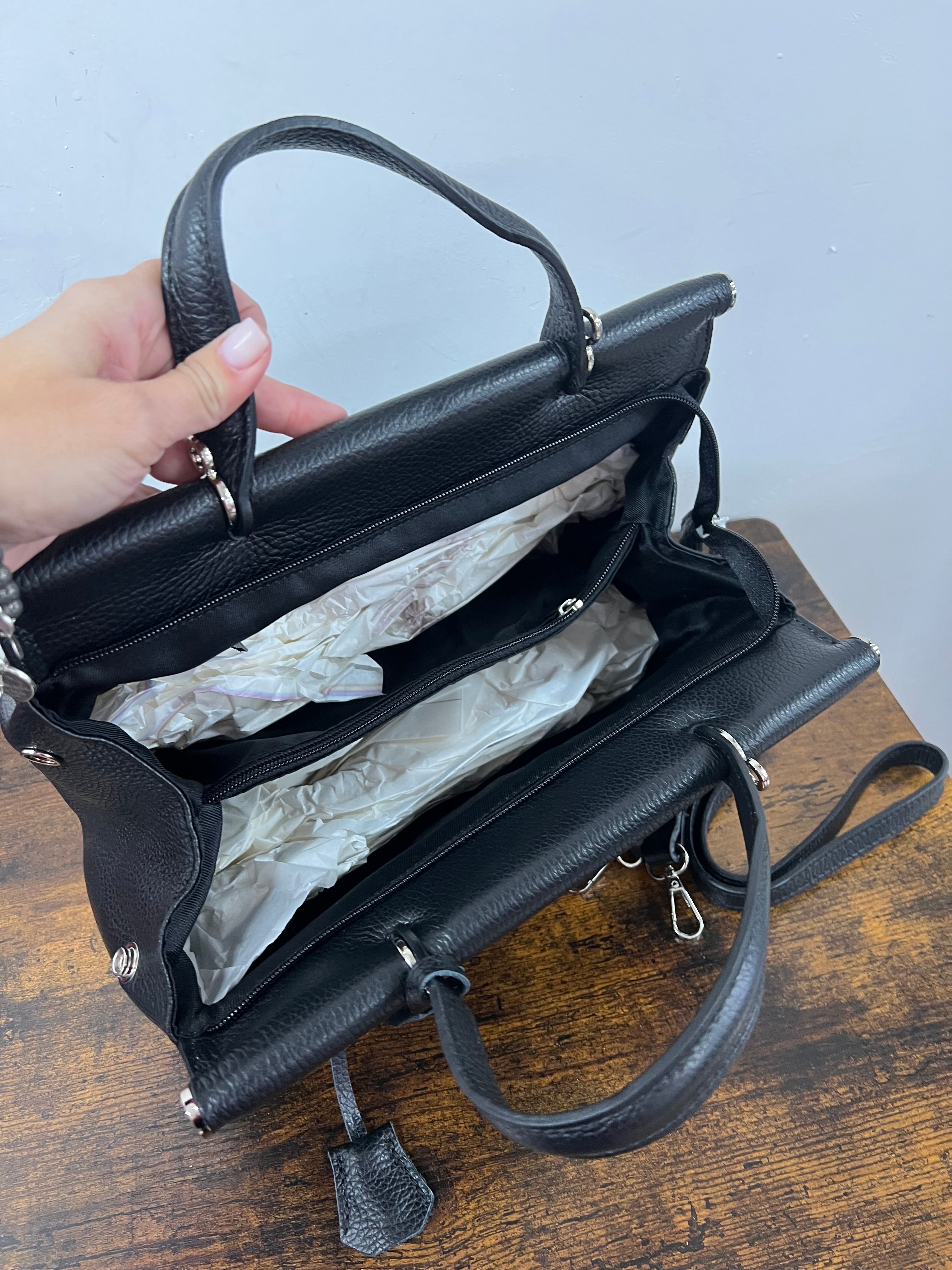Tote mini cuore nero