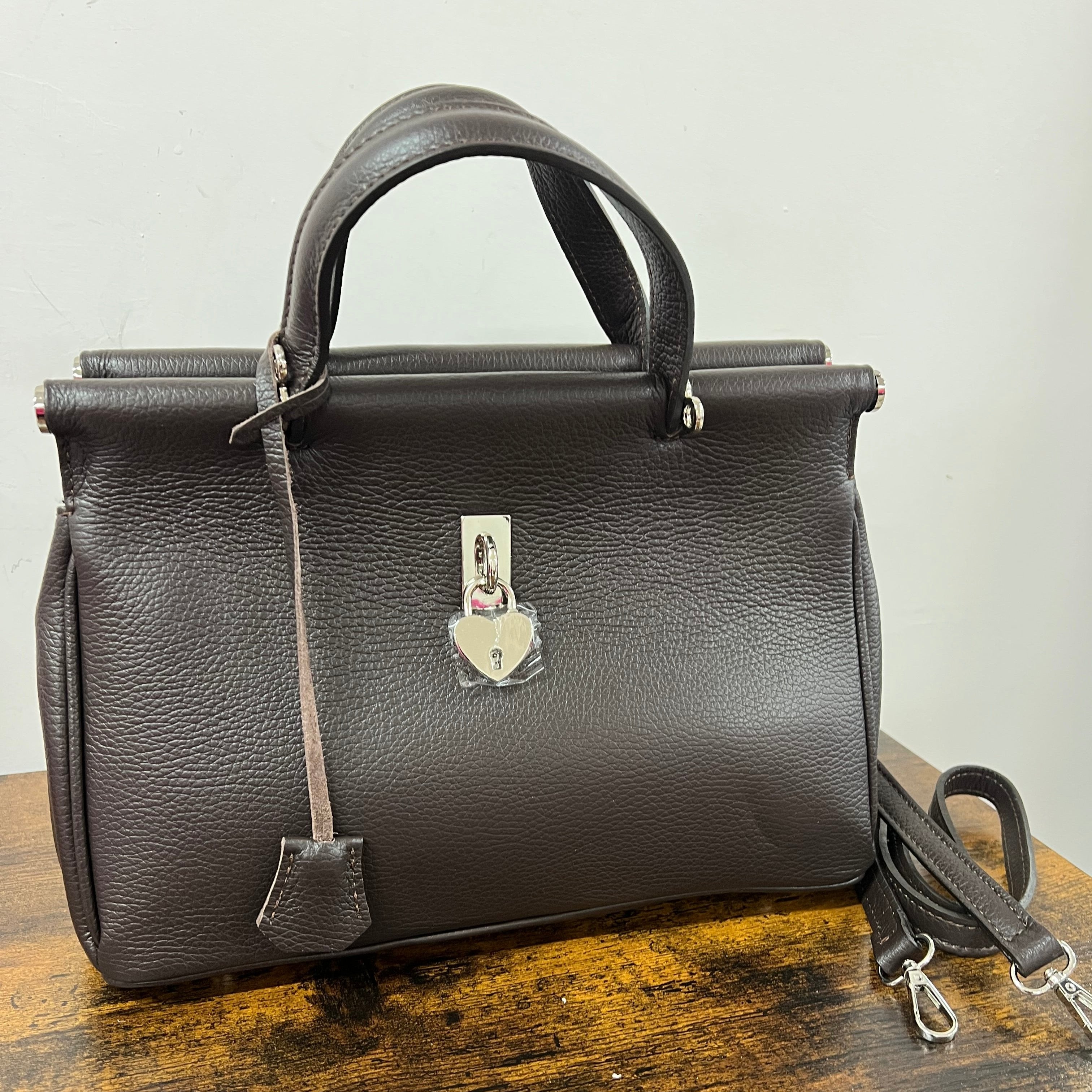 Tote mini cuore testa di moro