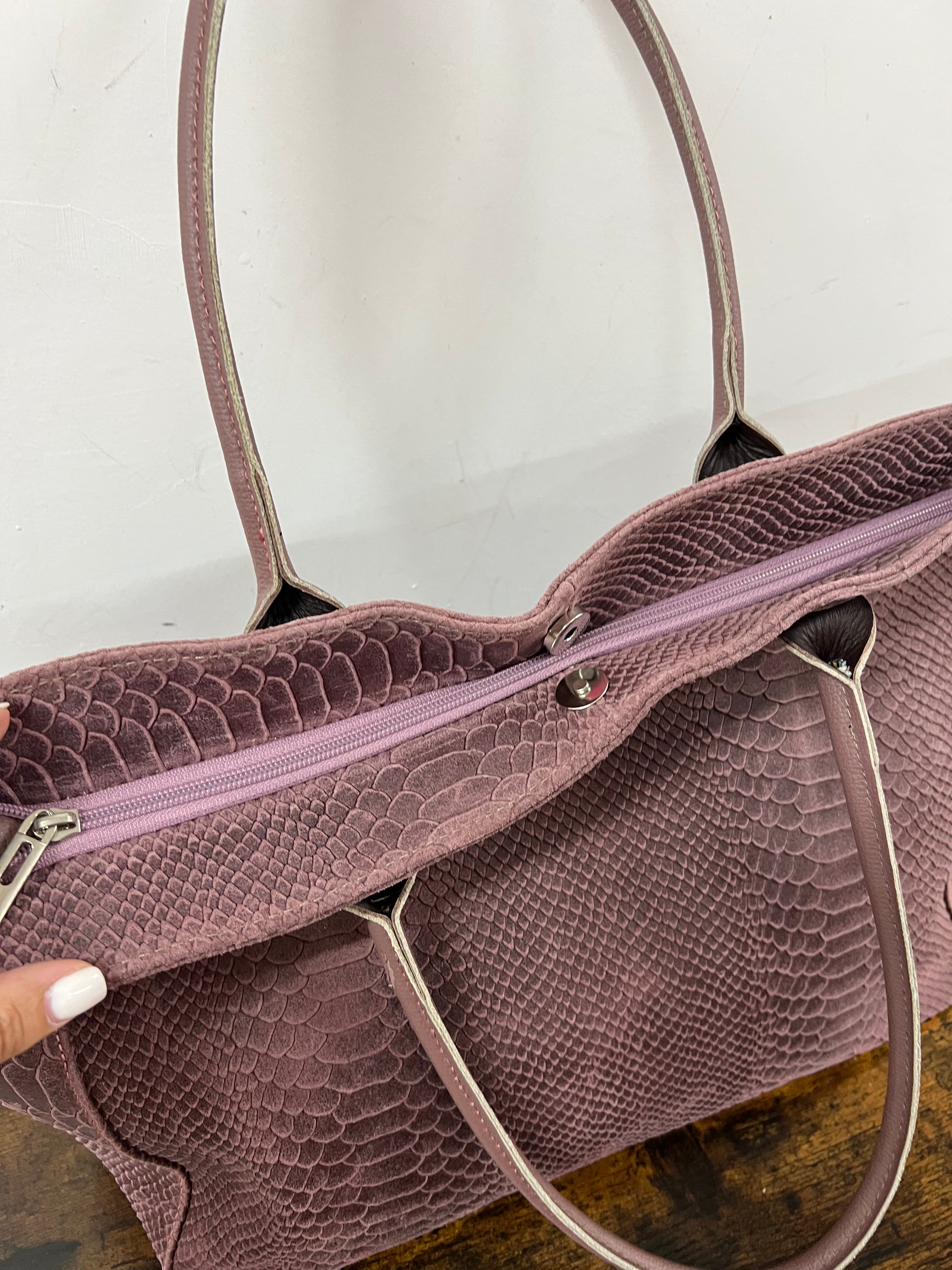 Tote bag cocco rosa antico