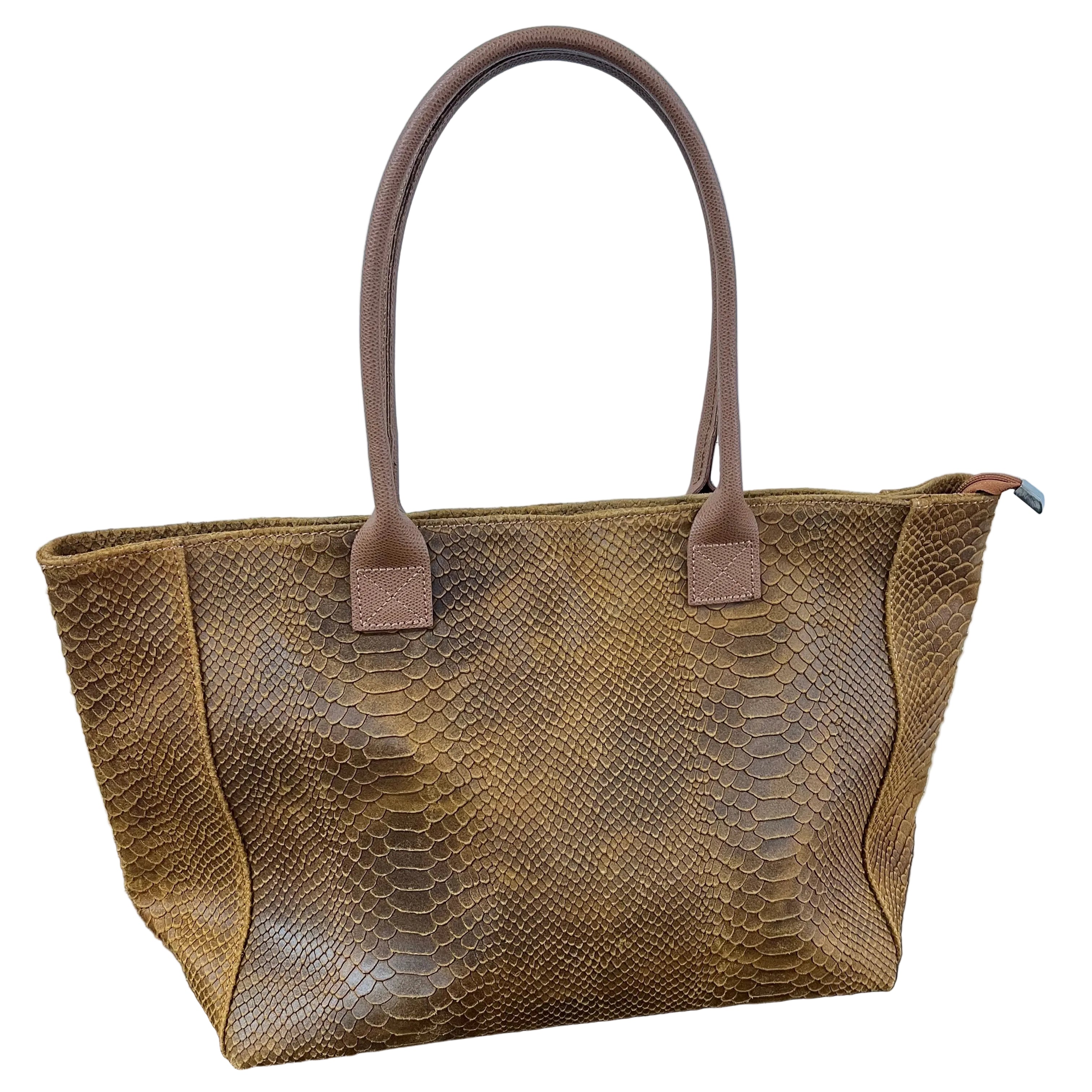 Tote bag cocco cuoio chiaro
