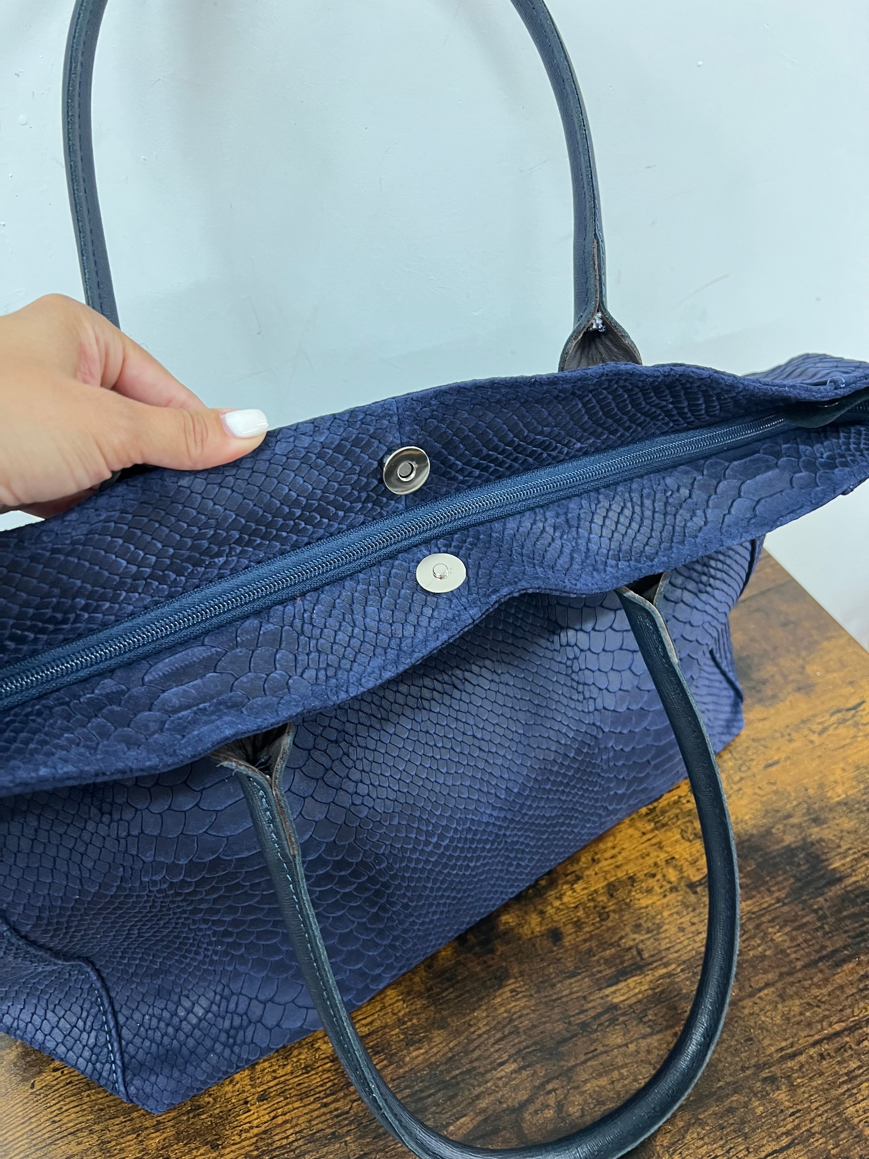 Tote bag cocco blu cobalto