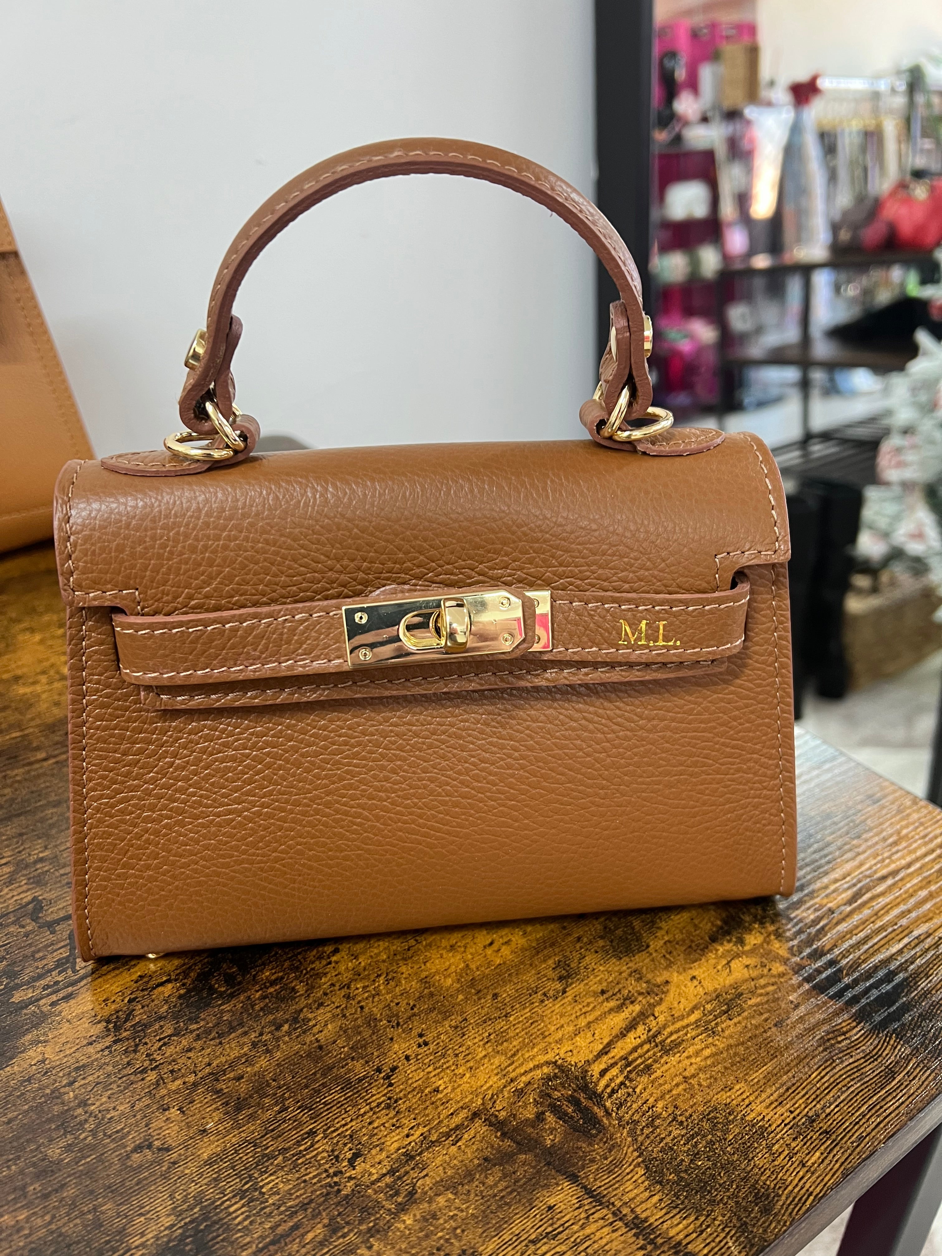 Kellie pocket cuoio scuro