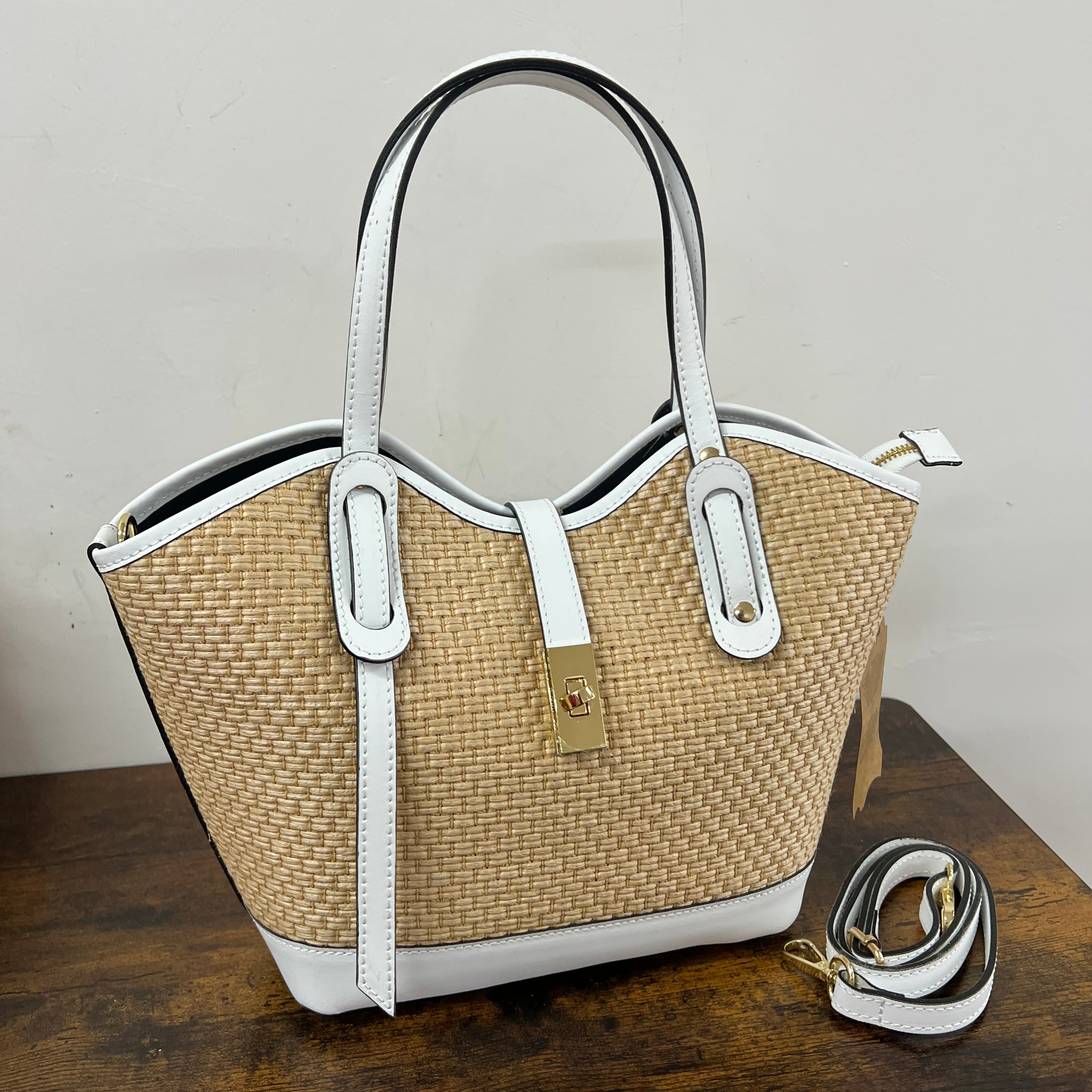 Sally big rafia bianco