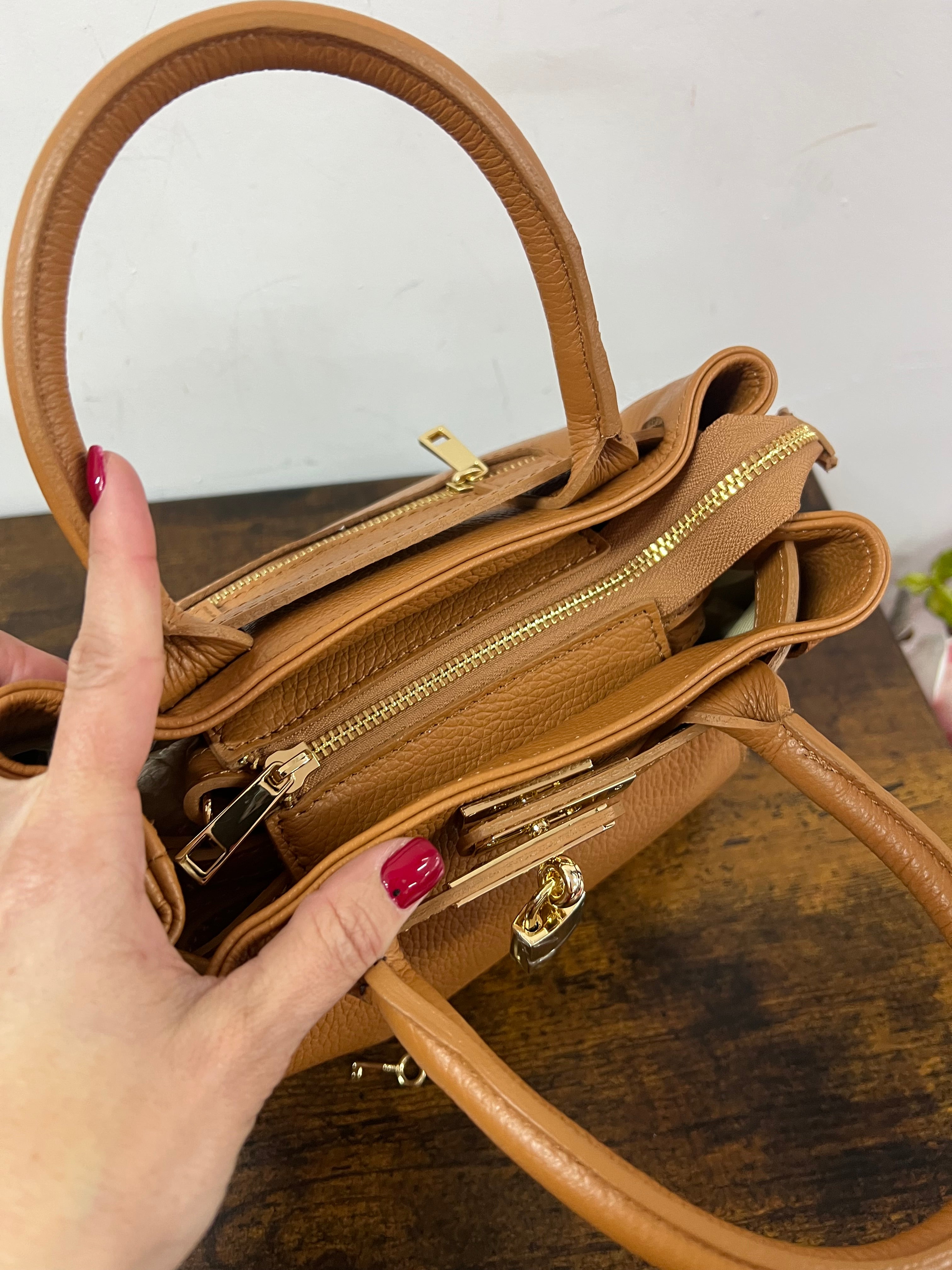 Shopper horse mini secret cuoio chiaro