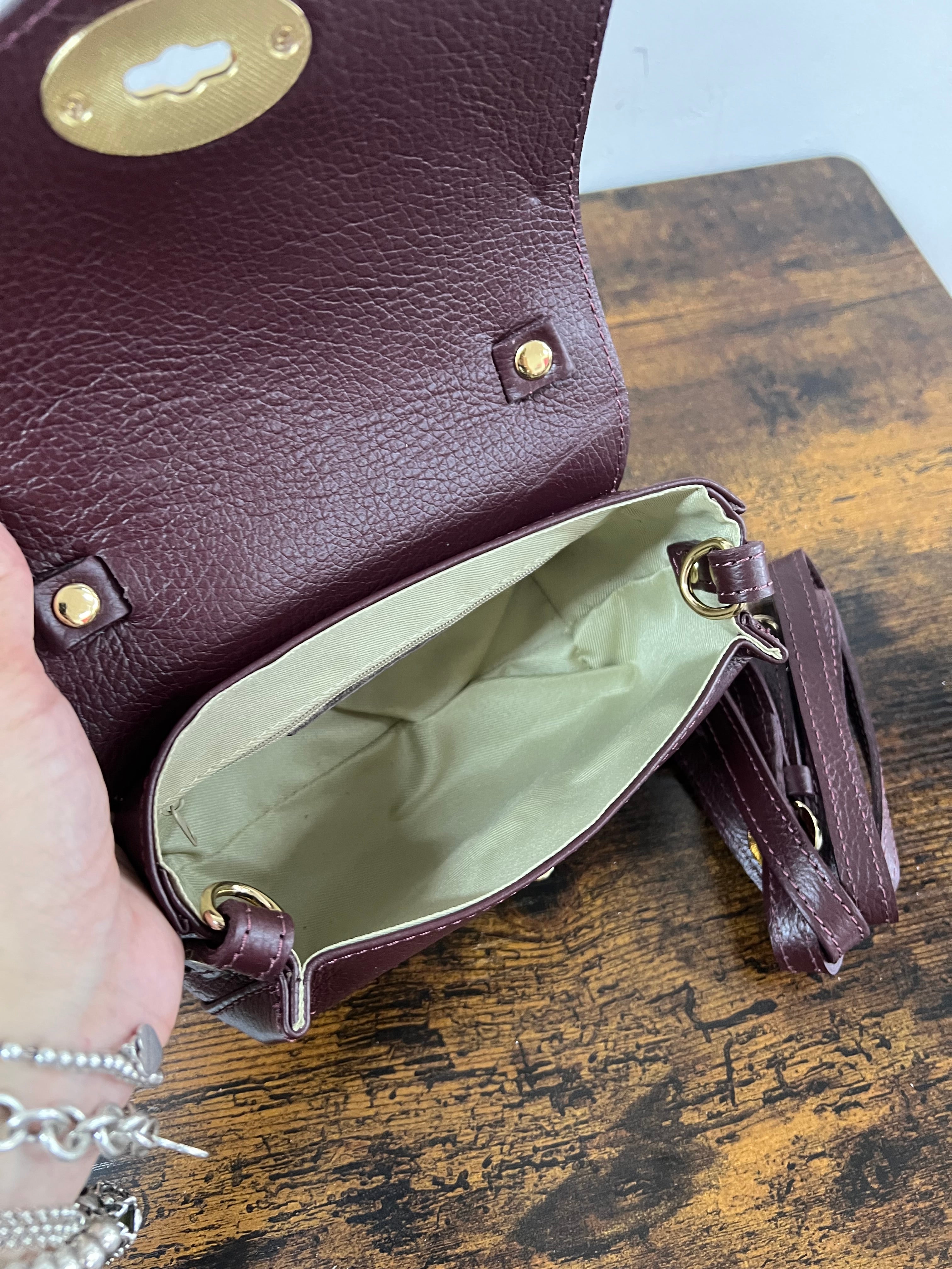 Country bag monocolore z pocket bordeaux