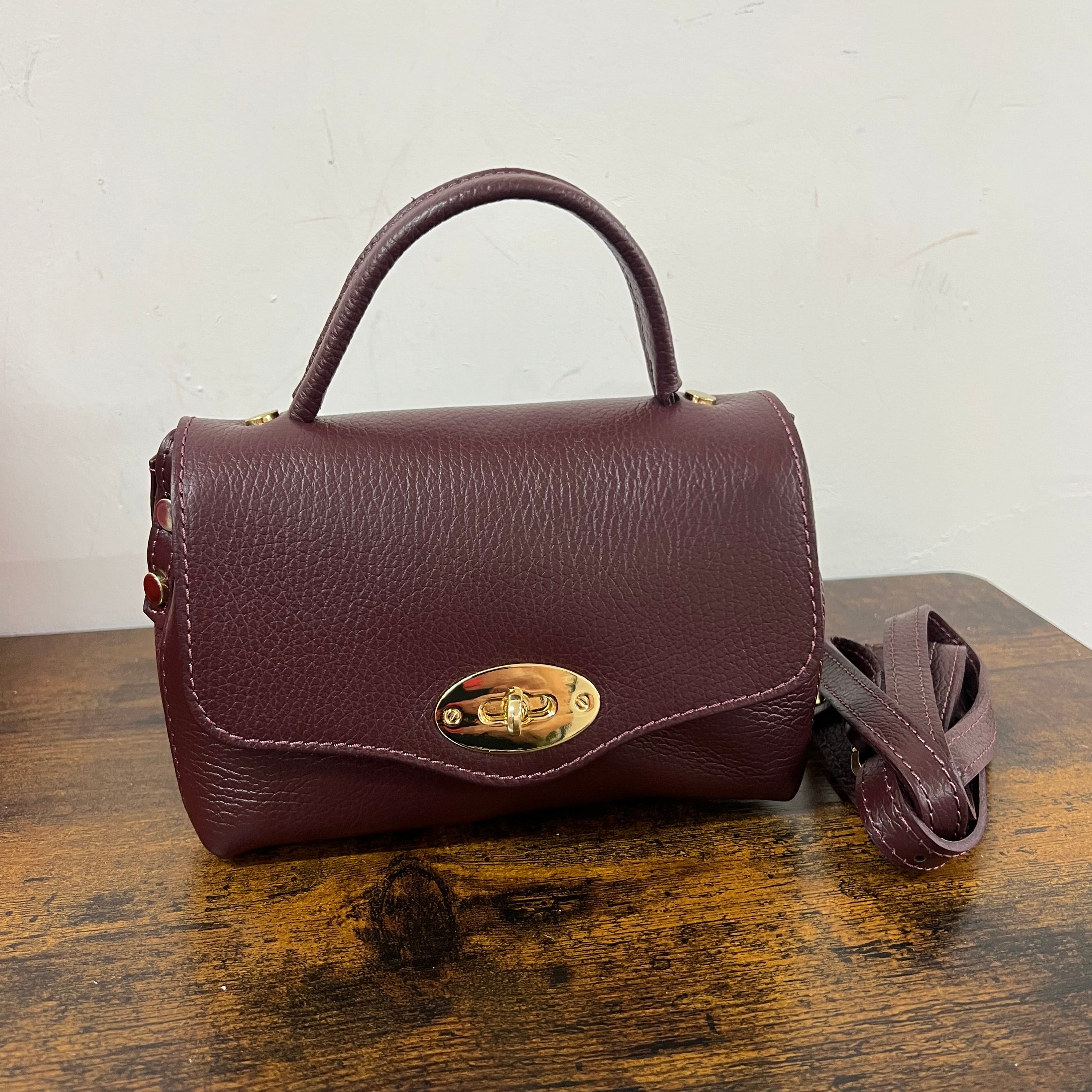 Country bag monocolore z pocket bordeaux