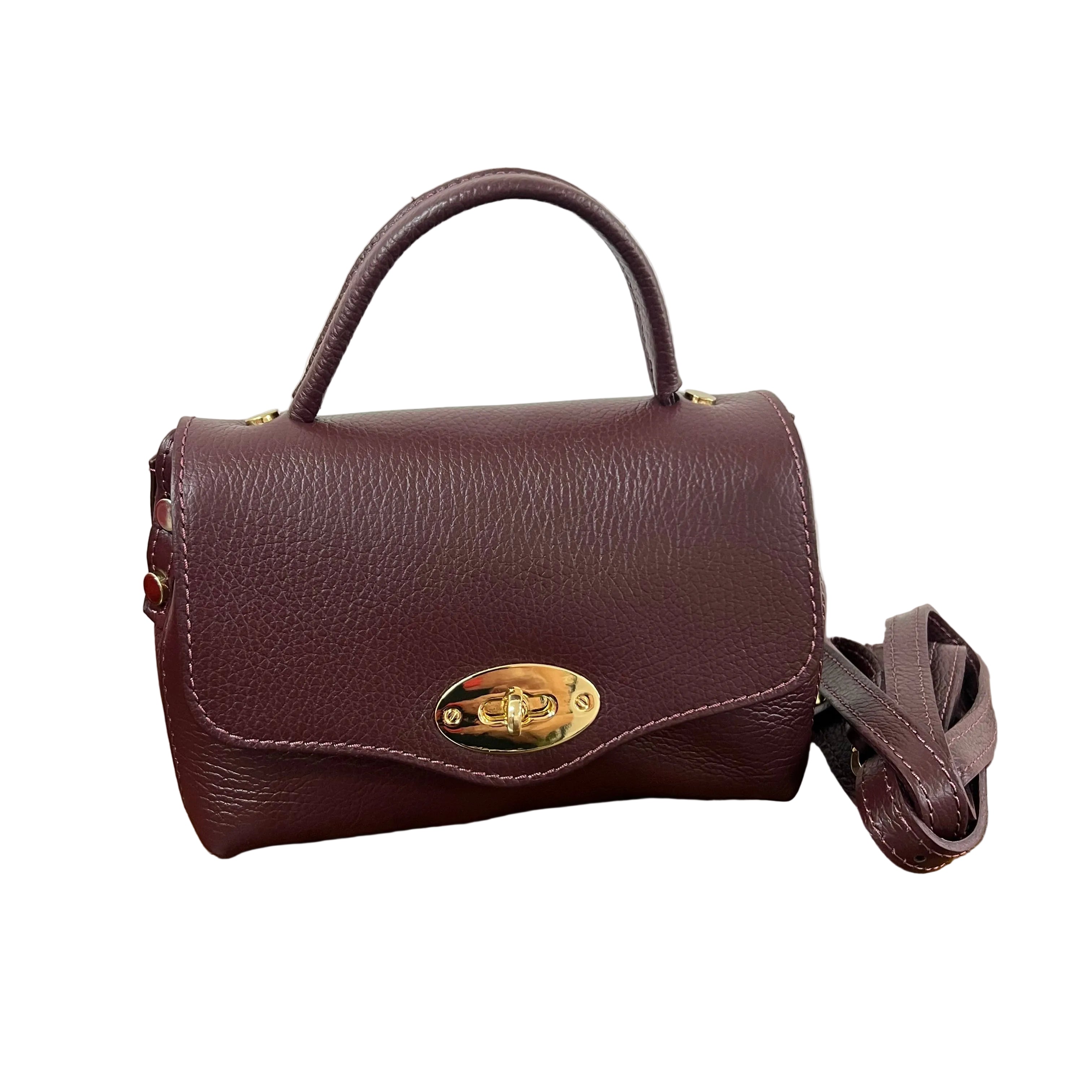 Country bag monocolore z pocket bordeaux