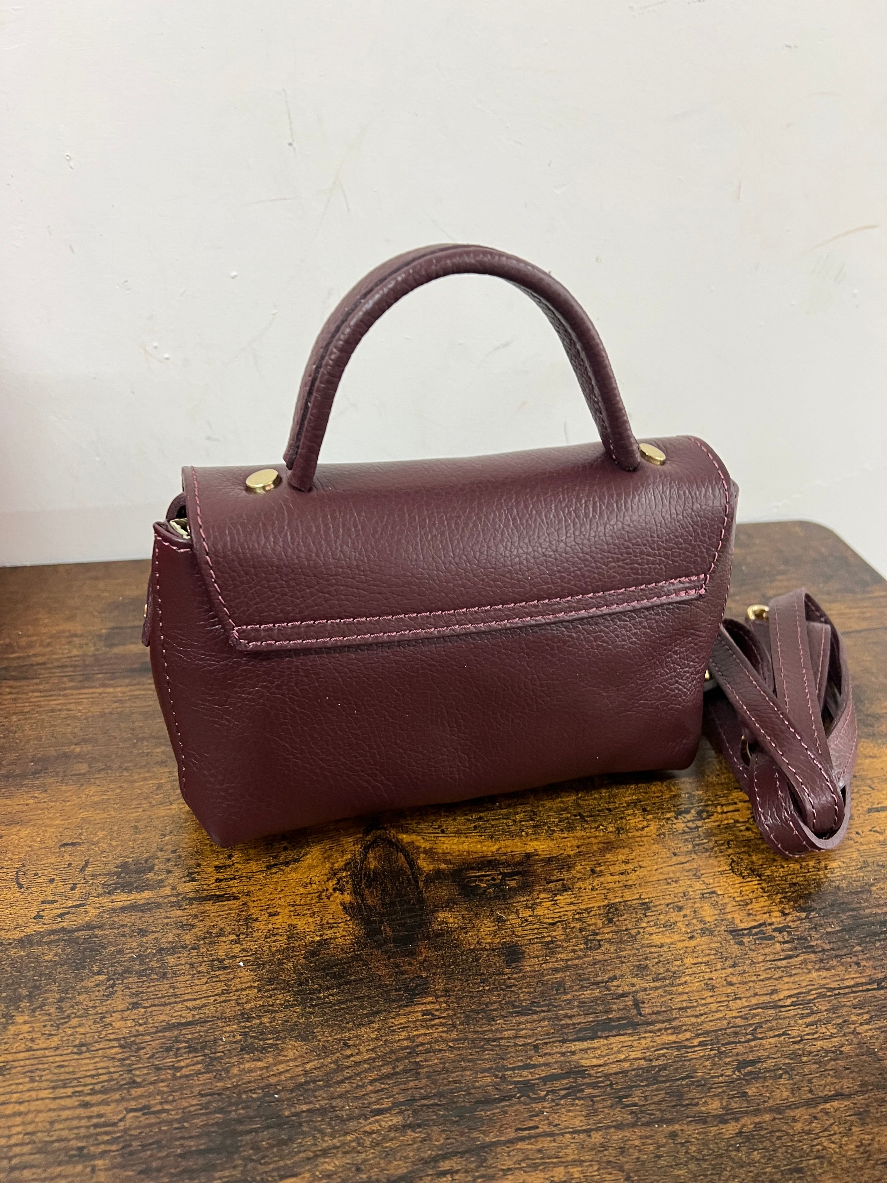 Country bag monocolore z pocket bordeaux