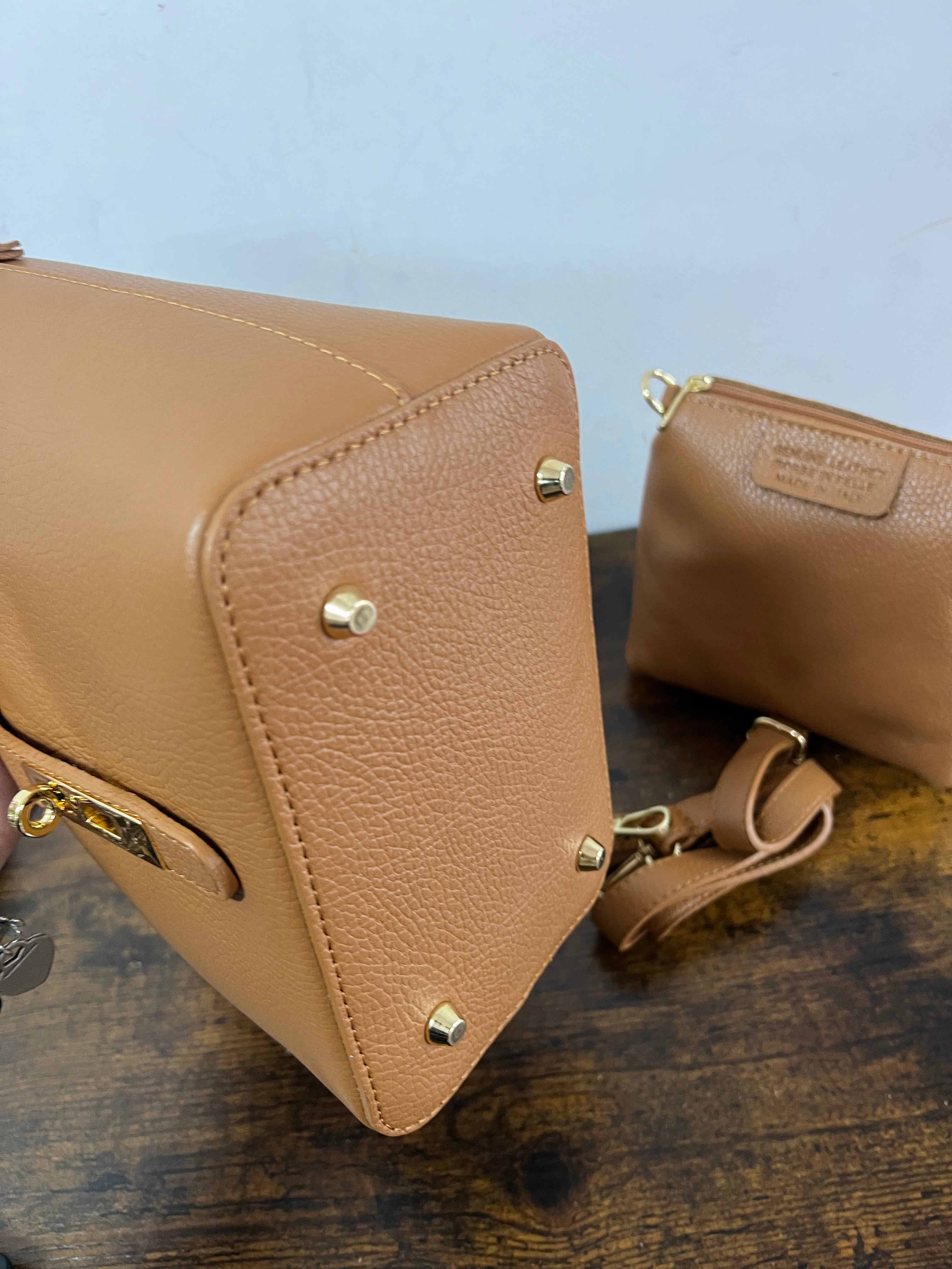 Secchiello Idelda cuoio chiaro