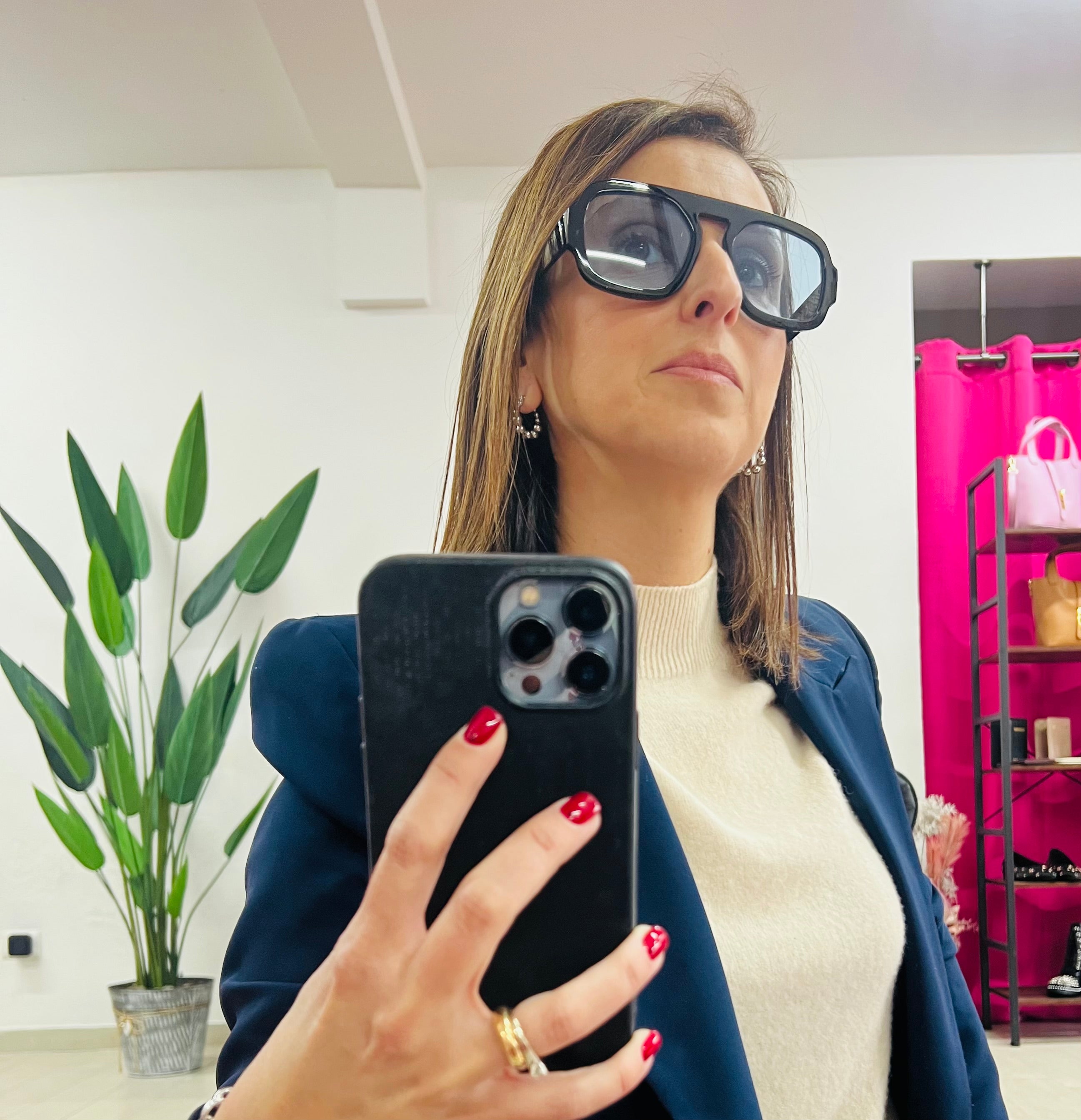 Mask plus nero lente azzurra