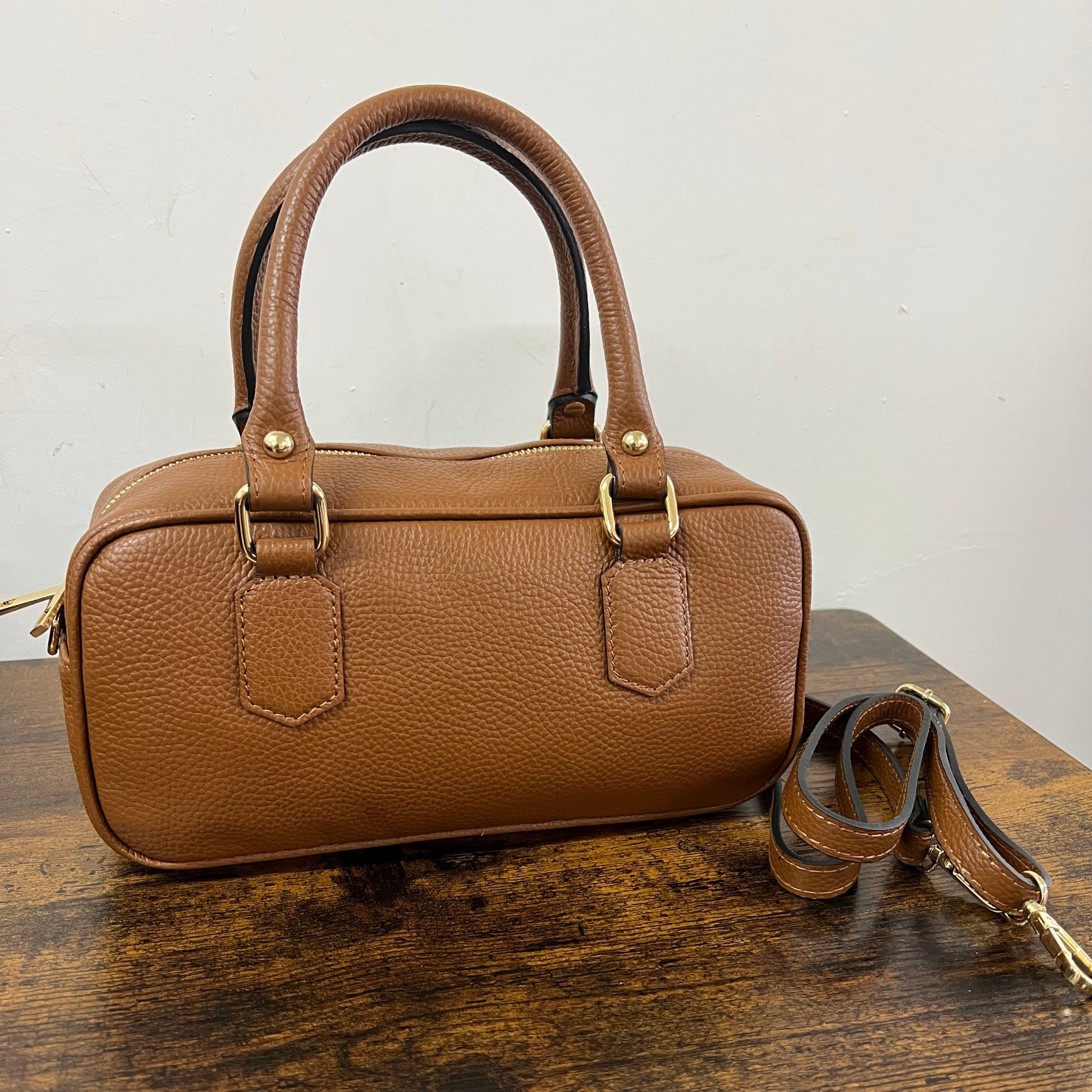 Bauletto rettangolare cuoio scuro