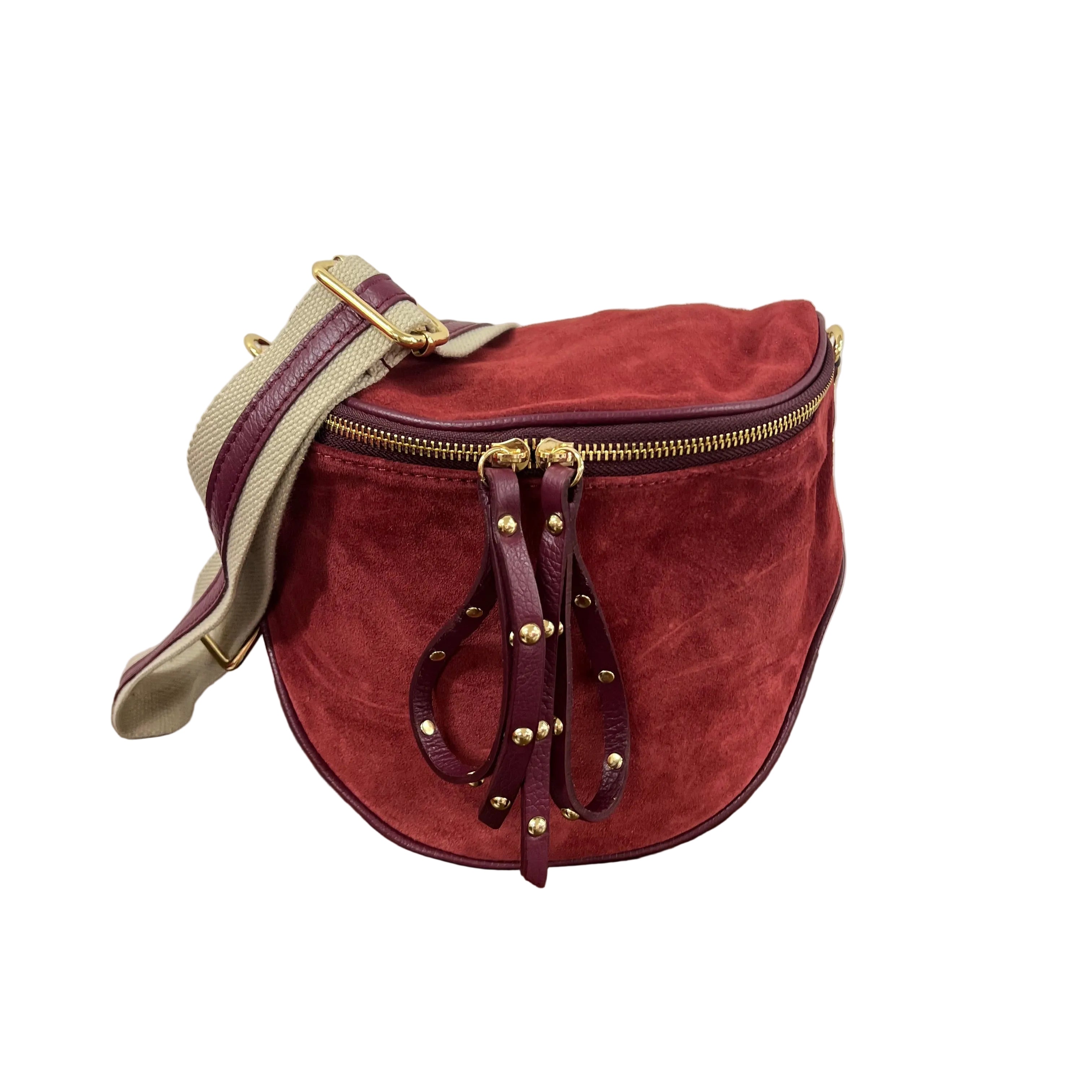 Marsupione z suede bordeaux