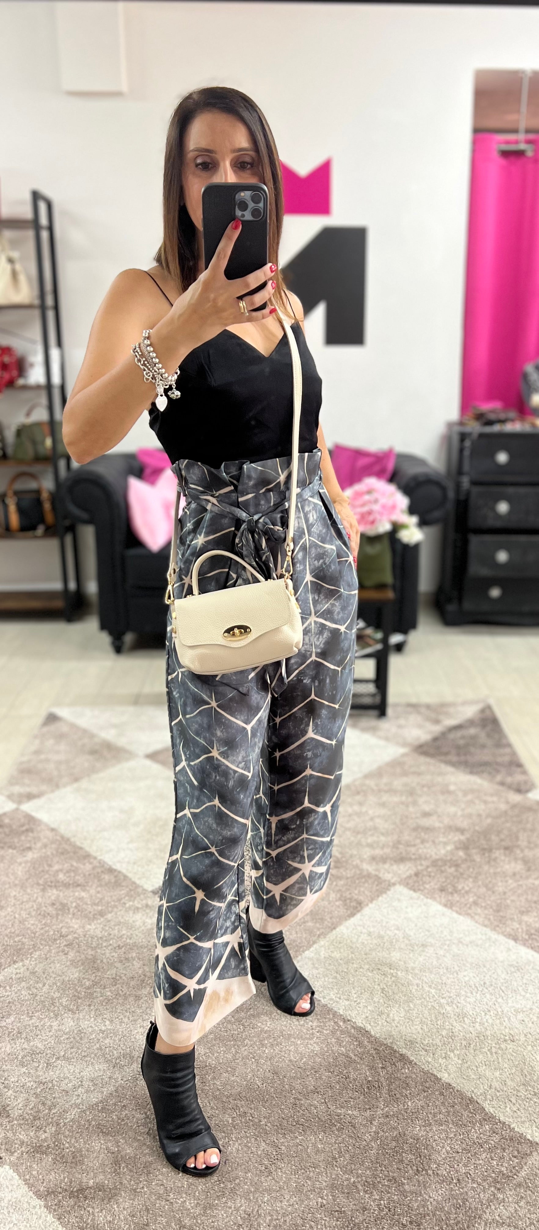 Country bag monocolore z pocket panna