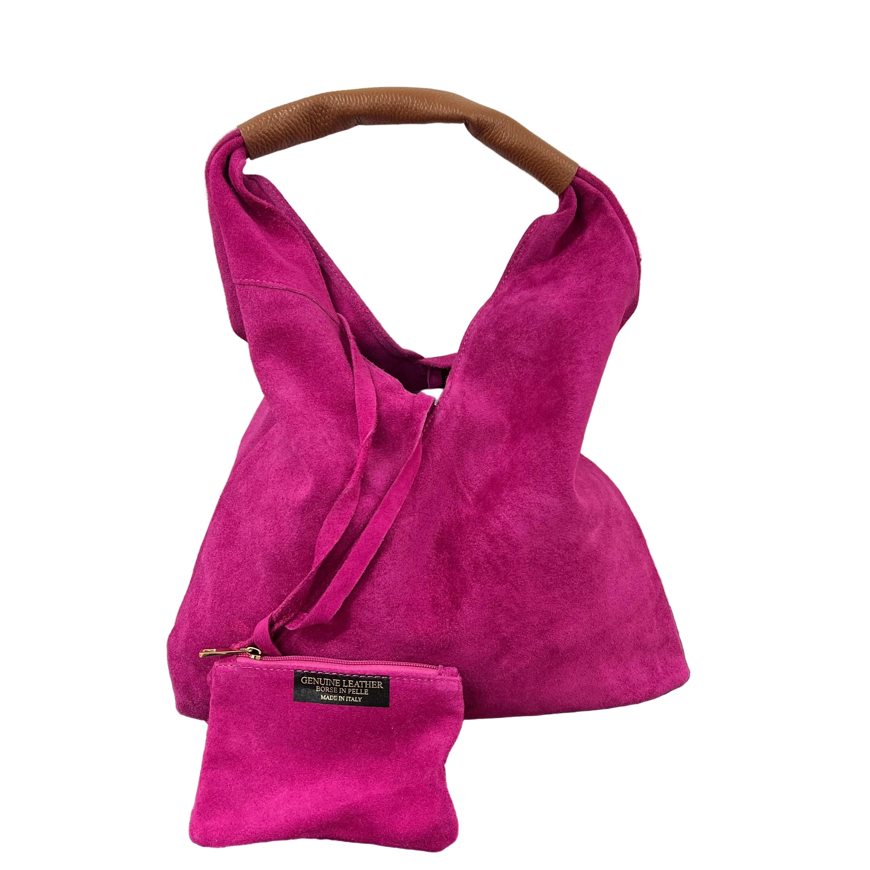 Shopper z Michela pelle suede fucsia