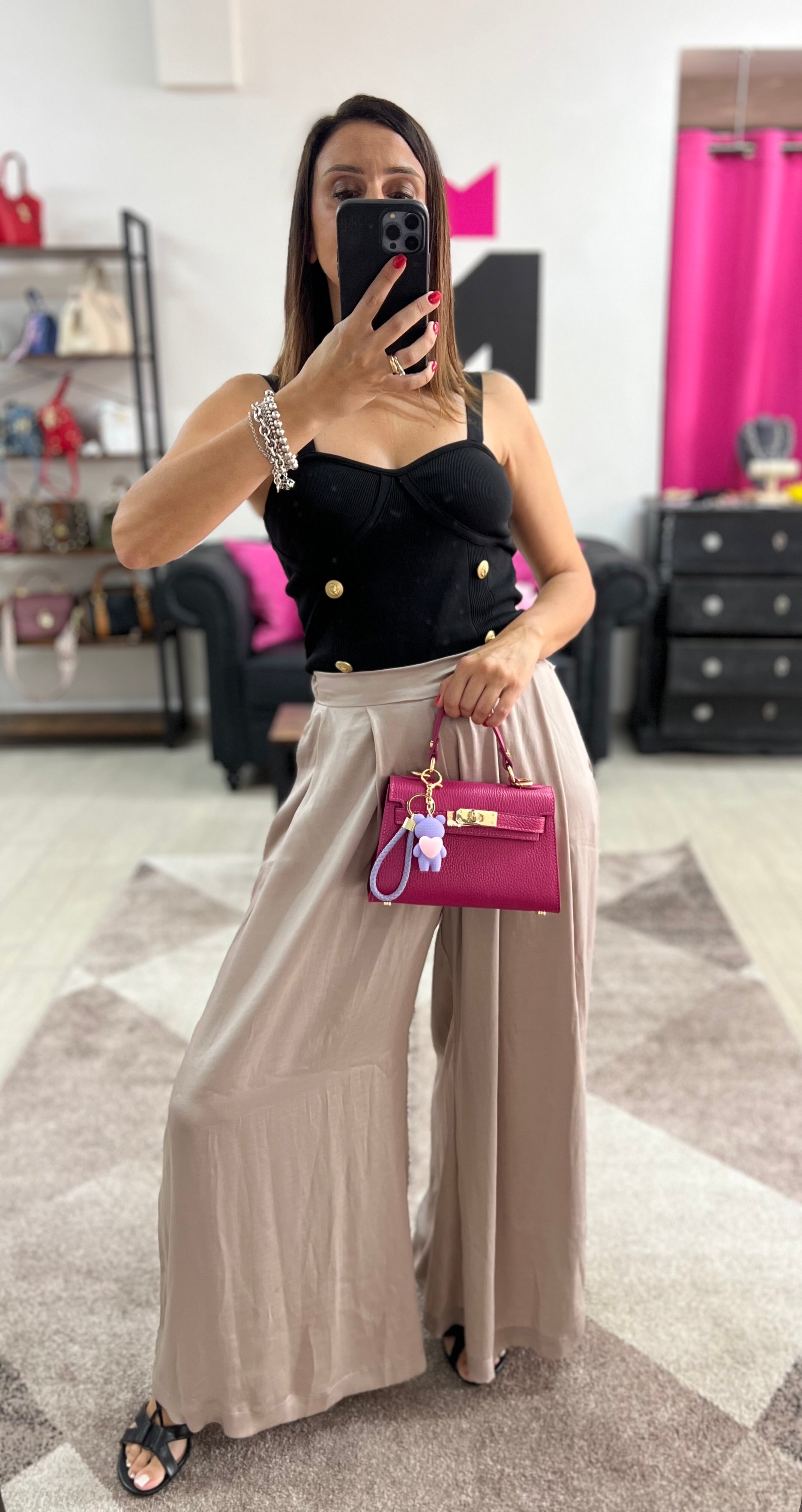 Kellie pocket fucsia