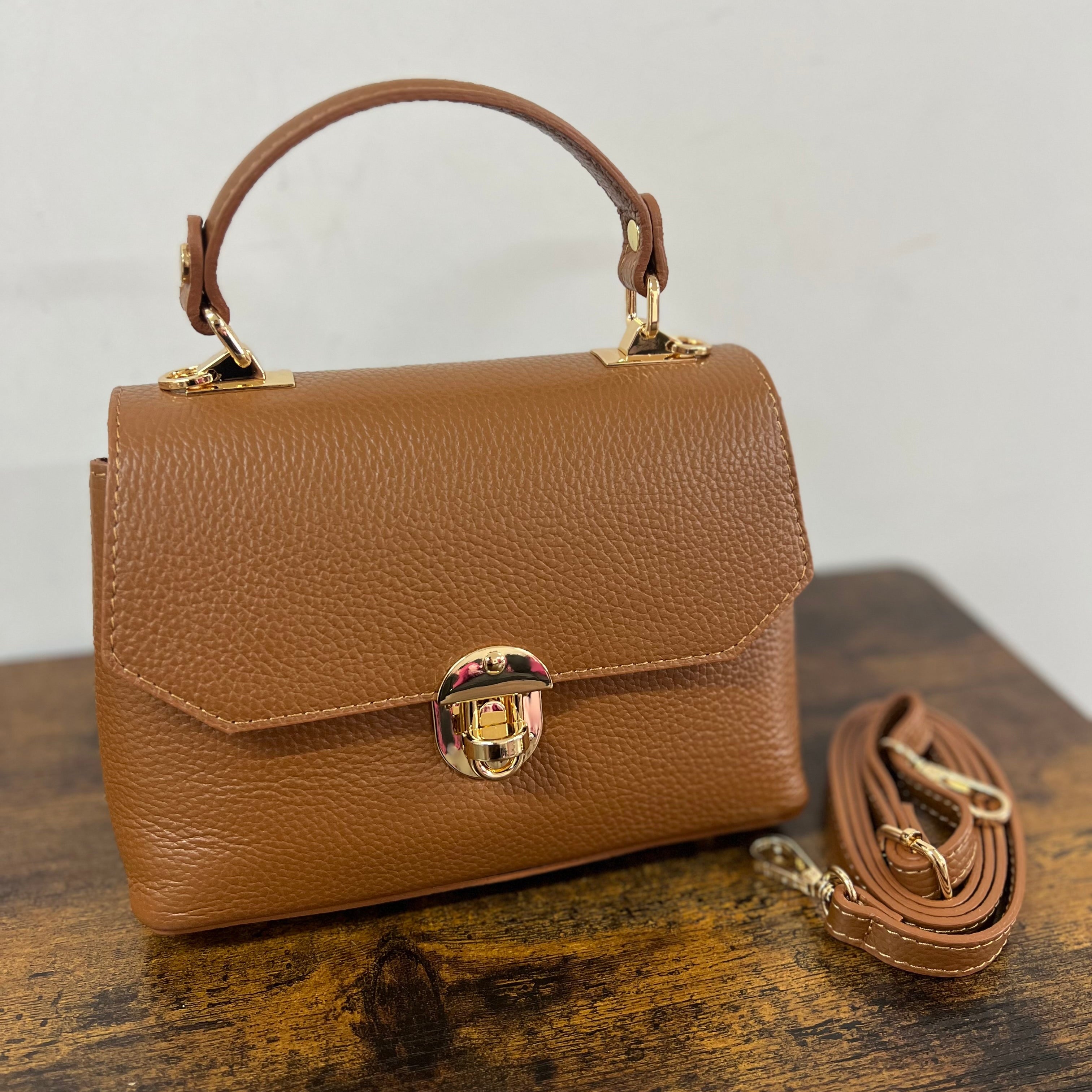 Clarissa mini cuoio scuro