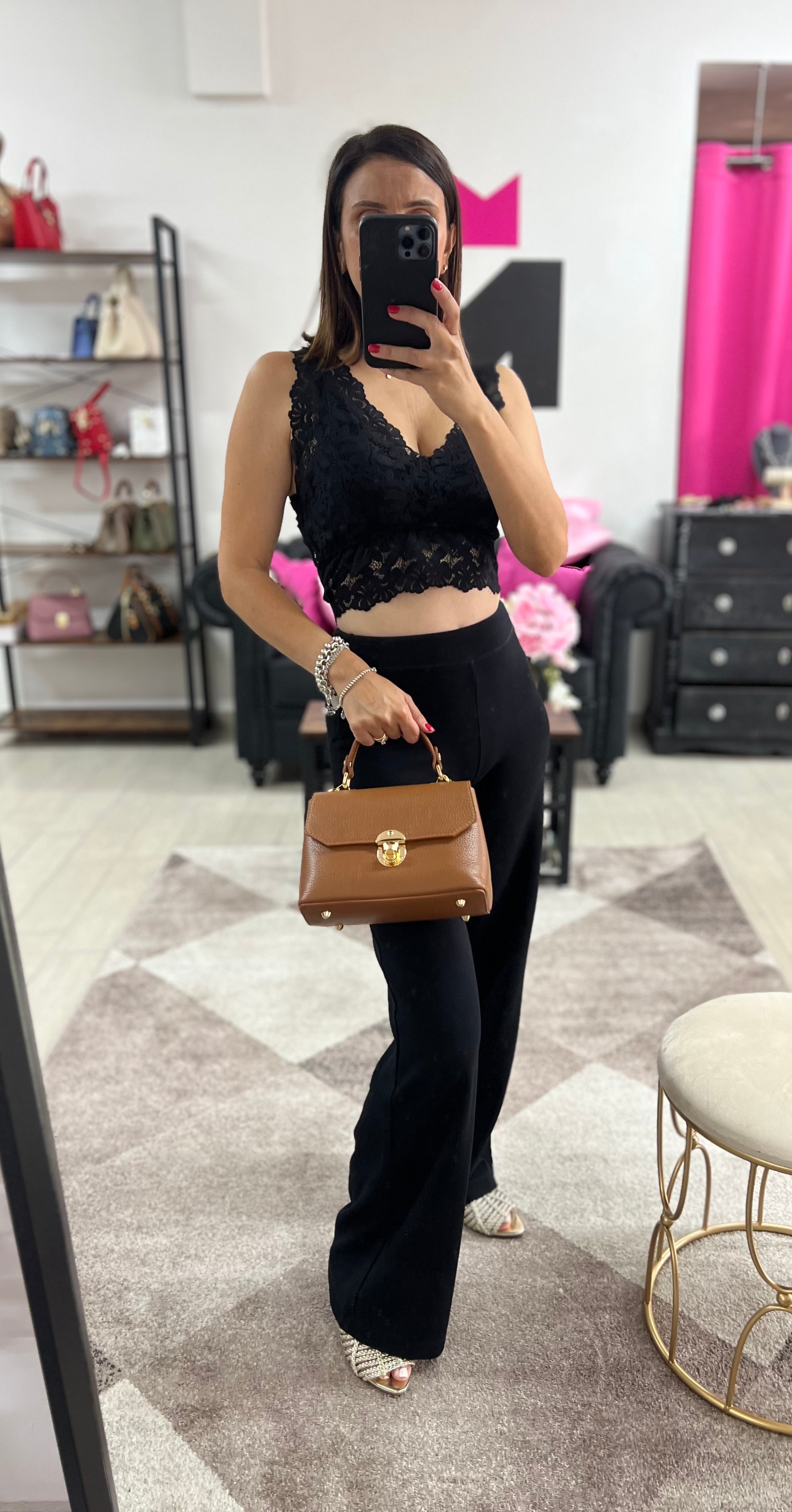 Clarissa mini cuoio scuro