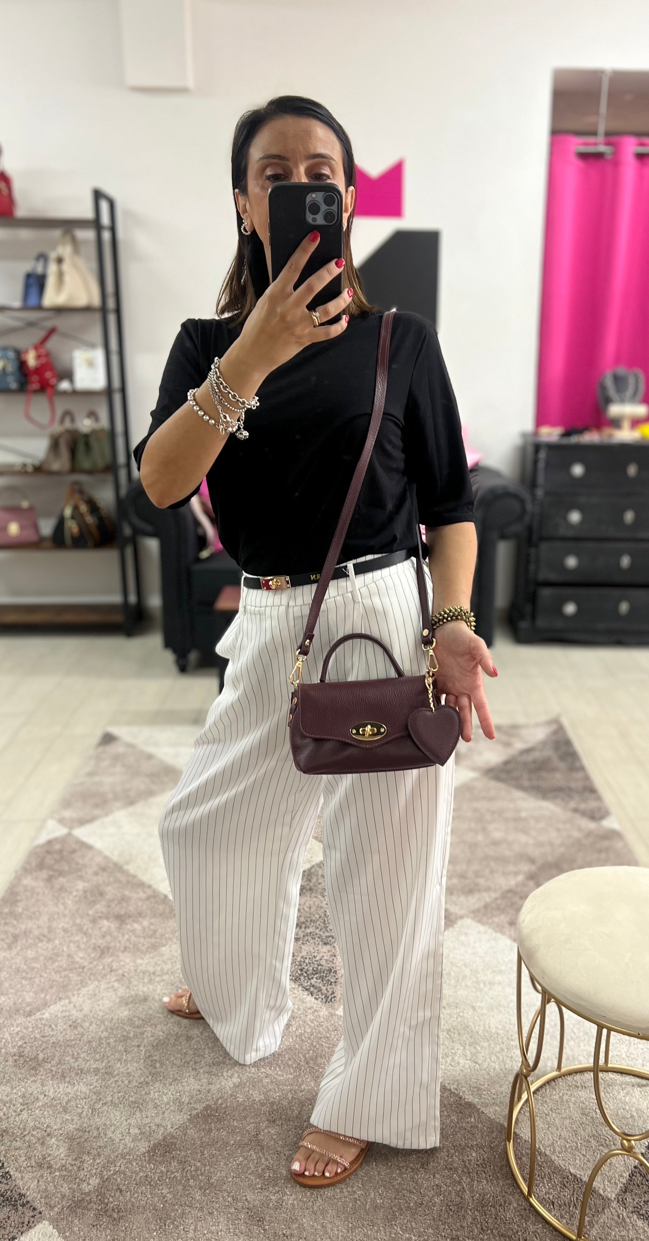 Country pocket bordeaux e portachiavi cuore