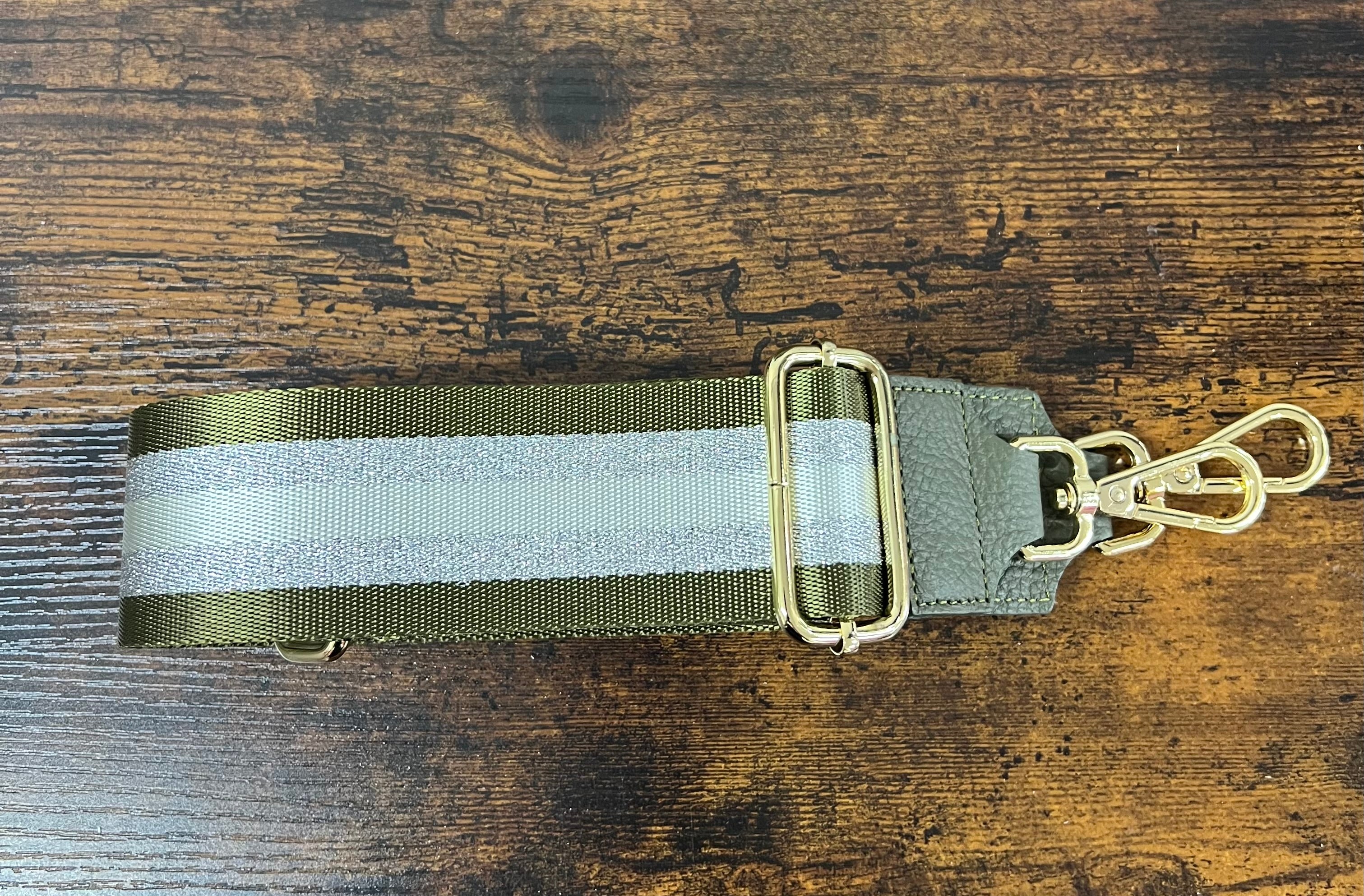 Tracolla righe verde militare