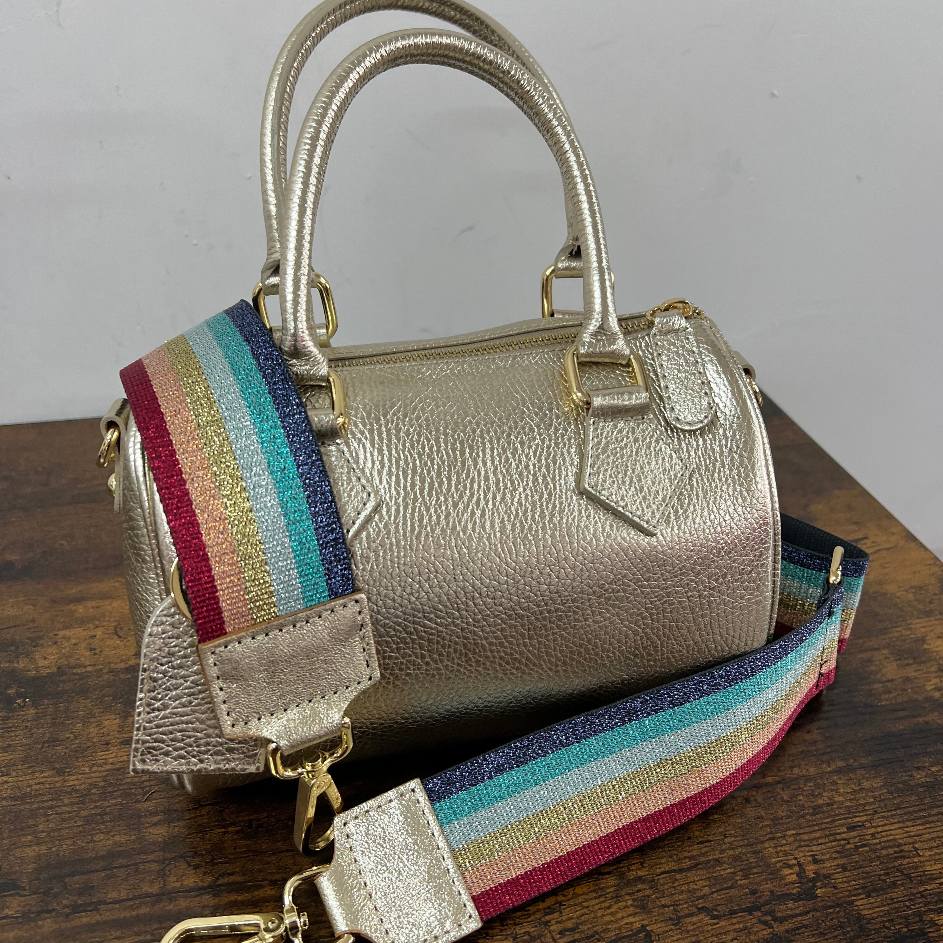 Tracolla glitter arcobaleno